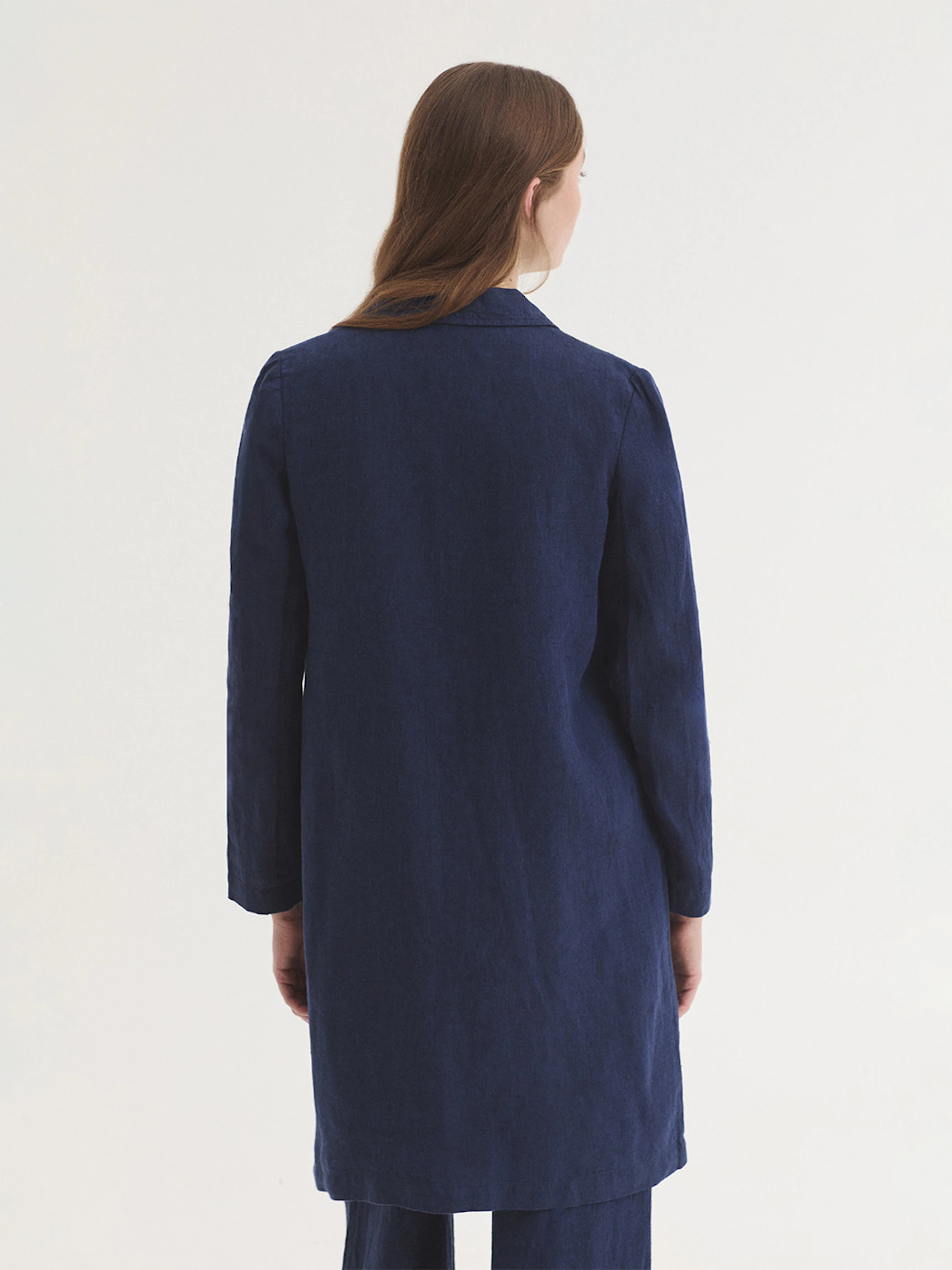 Manteau tailleur pur lin