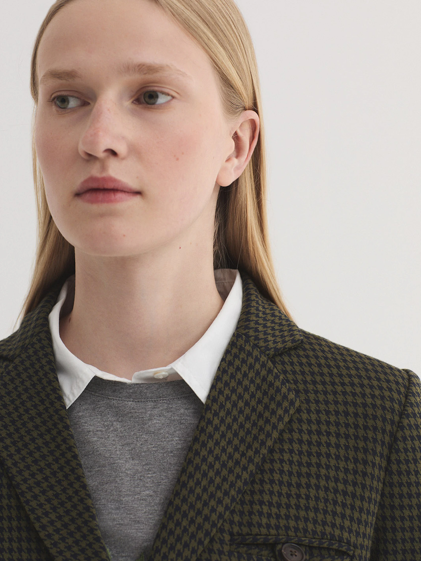 Blazer in jacquard pied de poule
