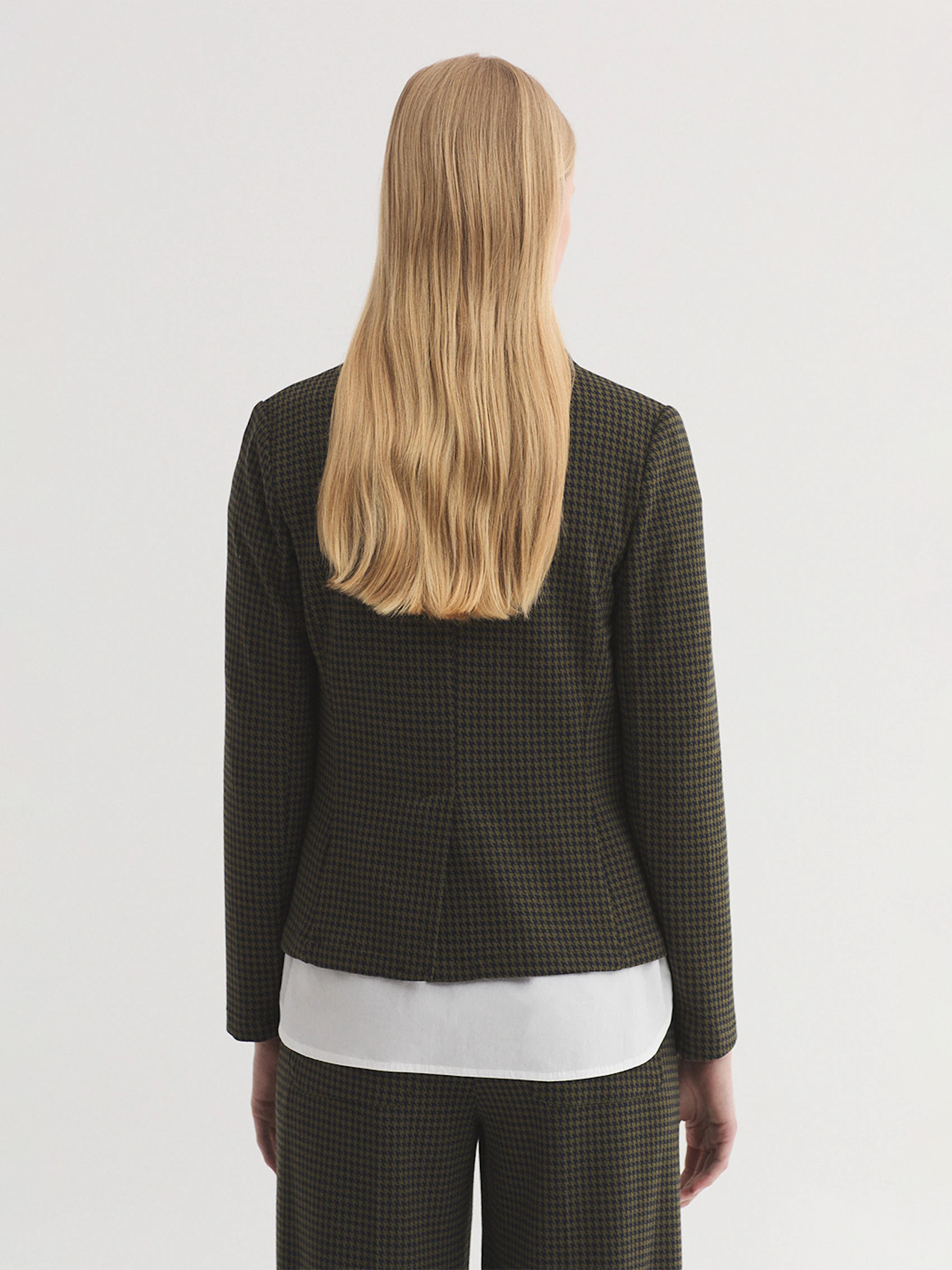 Blazer in jacquard pied de poule
