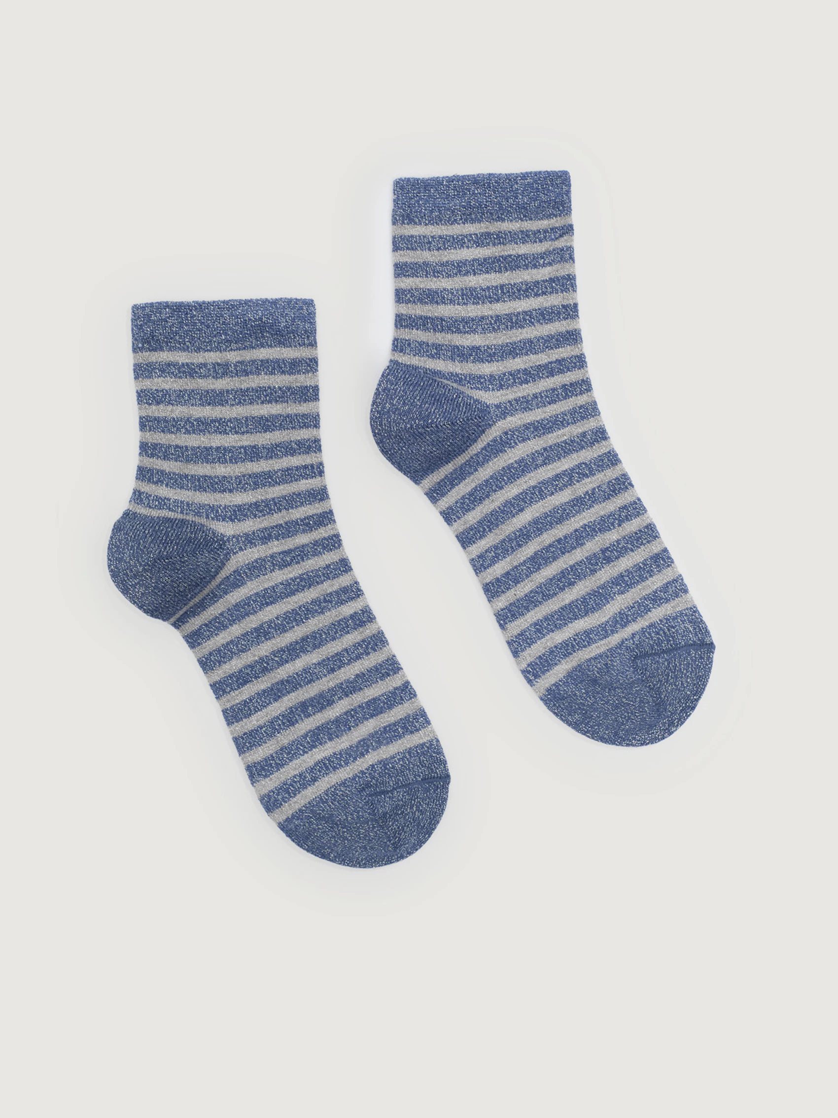 Striped lurex socks