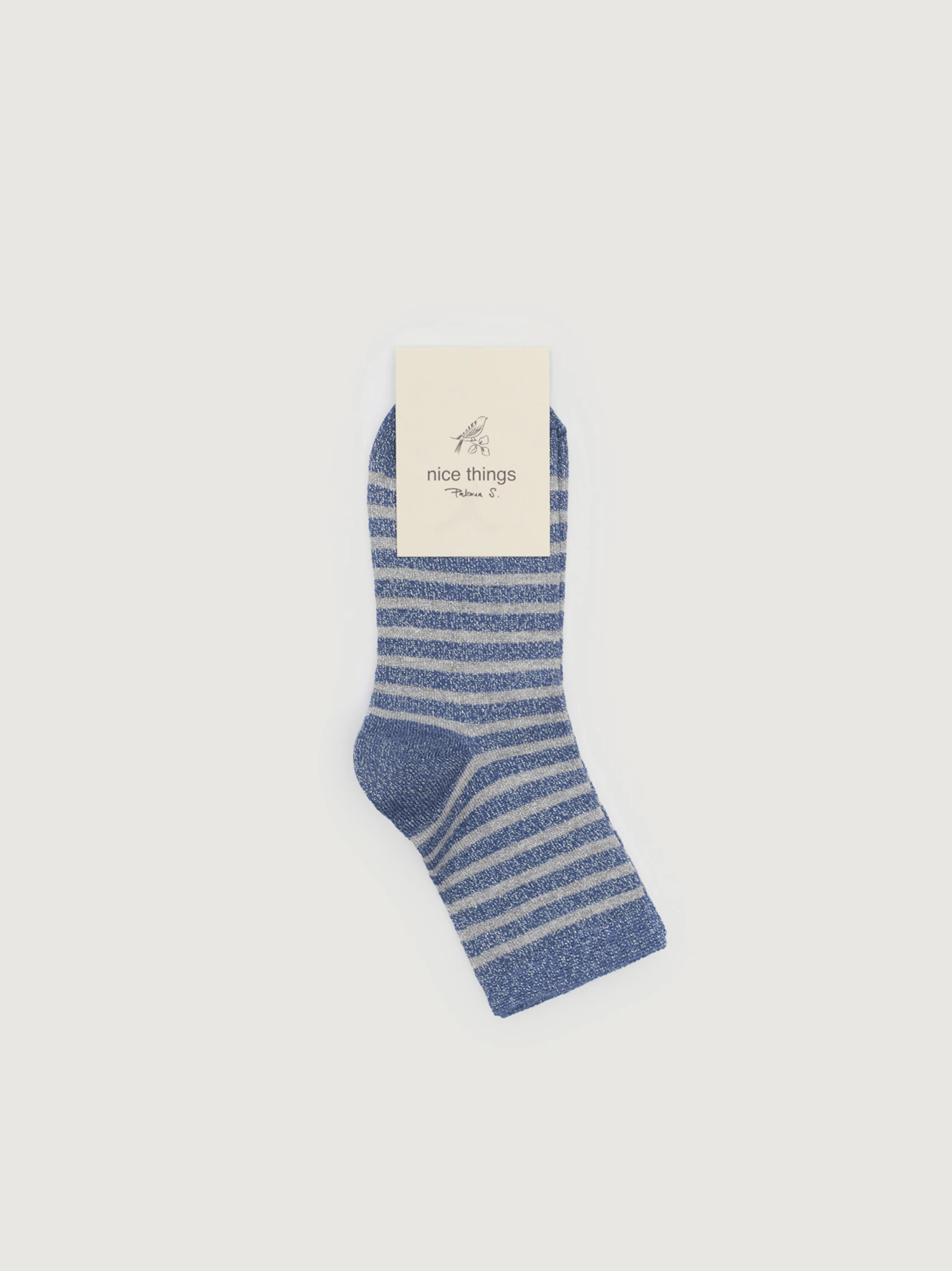 Striped lurex socks