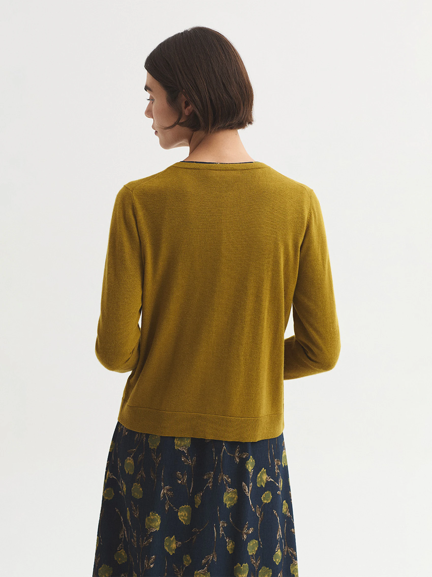 Cardigan basic incrociato