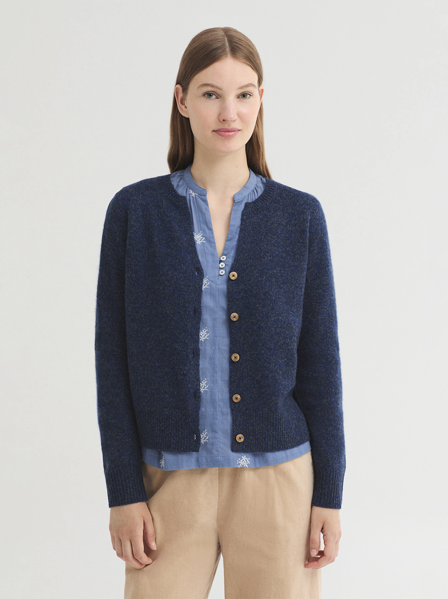Veste boba à col rond
