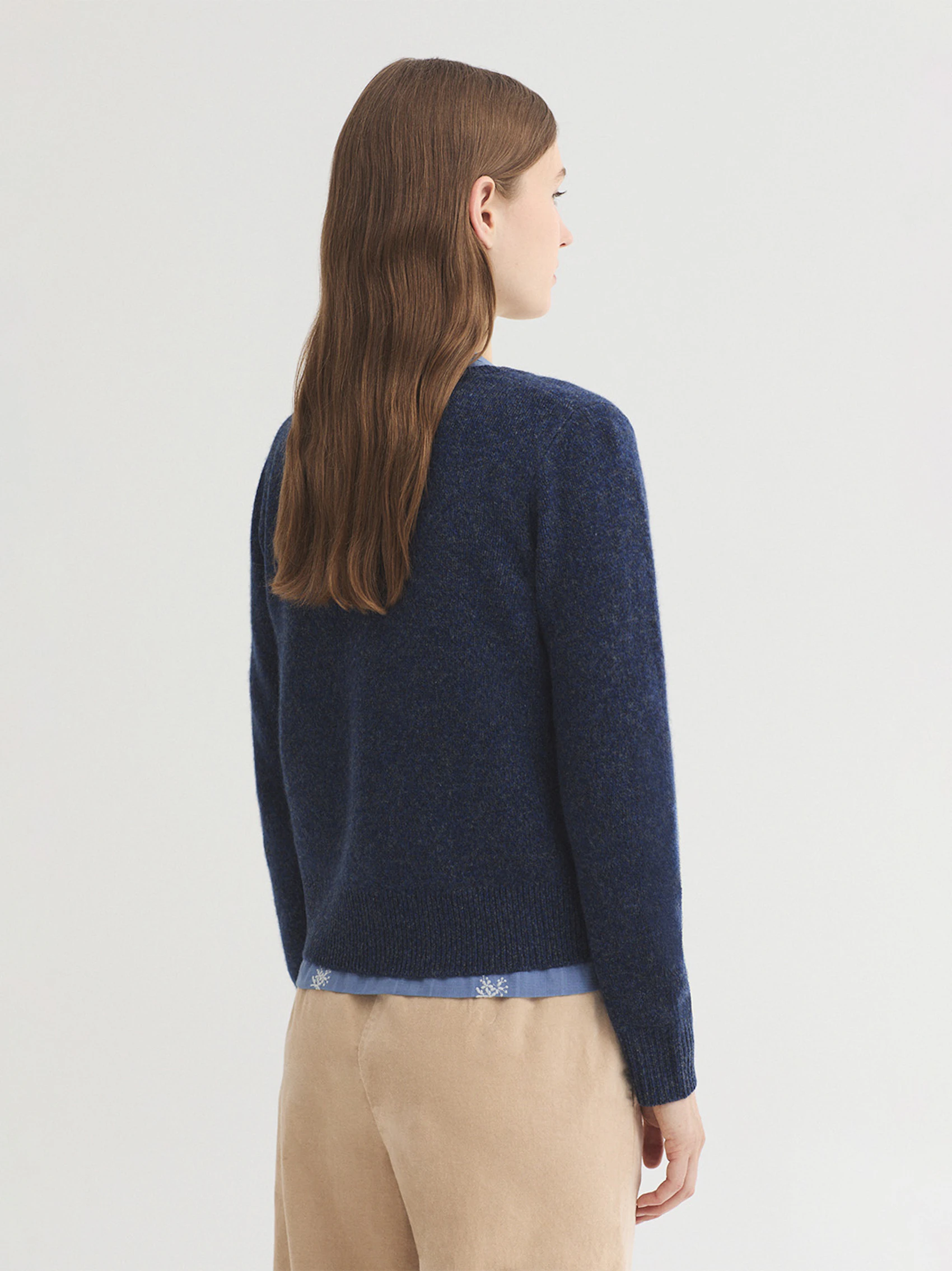 Veste boba à col rond