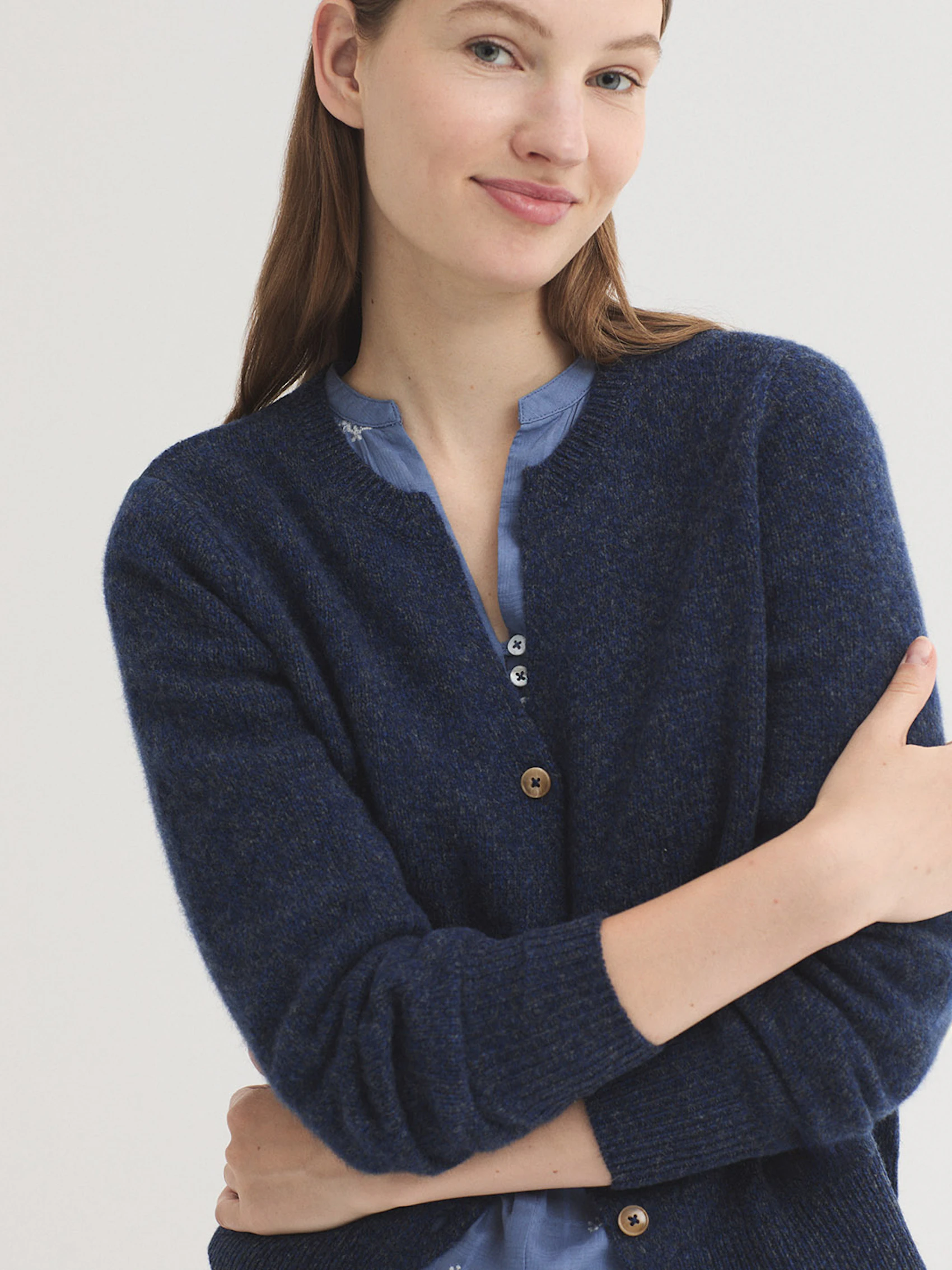 Veste boba à col rond