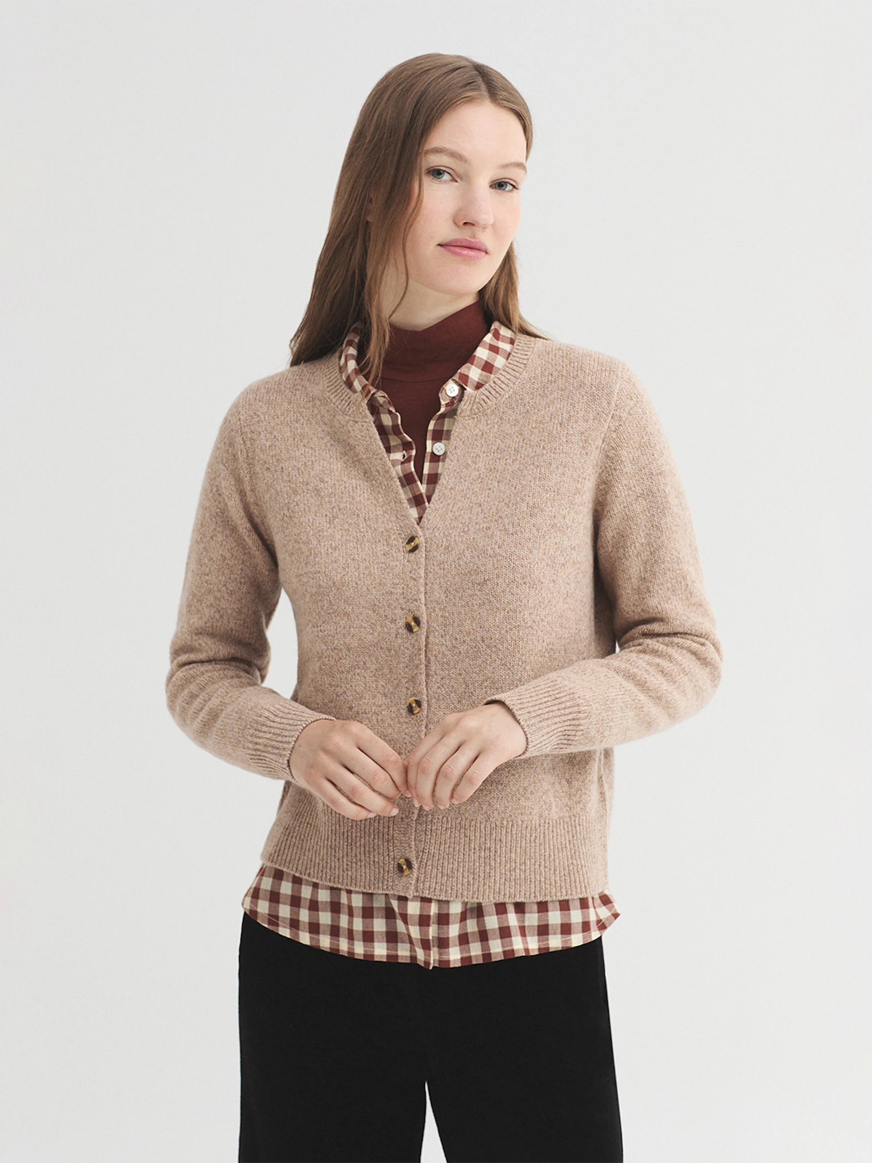 Veste boba à col rond