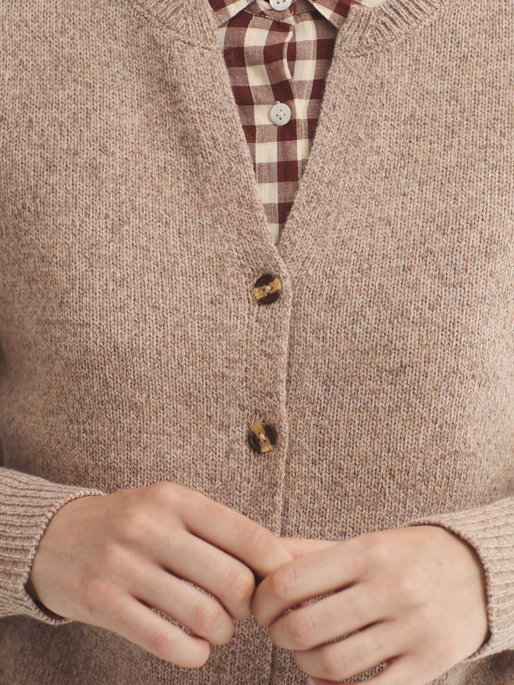 Veste boba à col rond