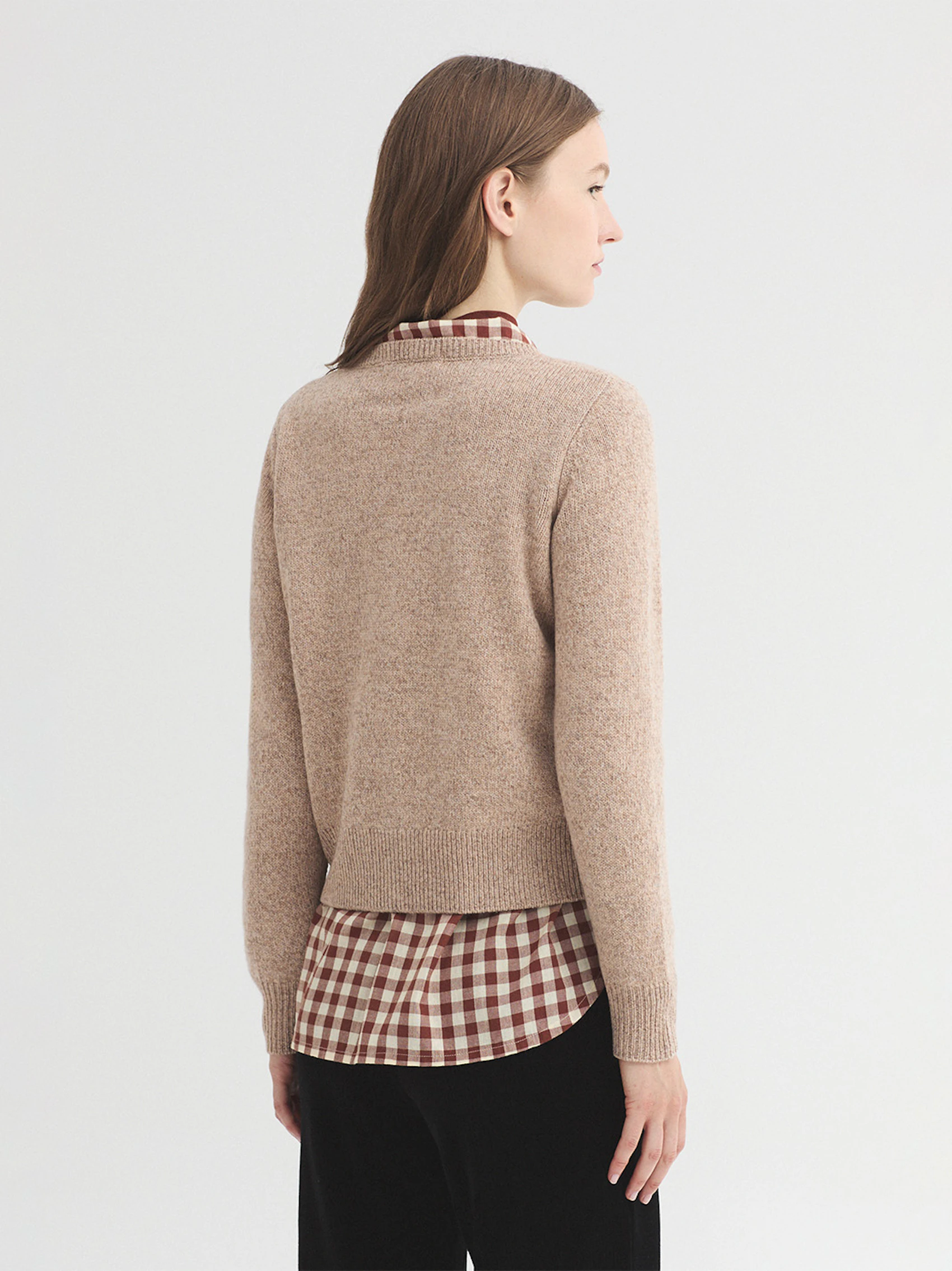Veste boba à col rond