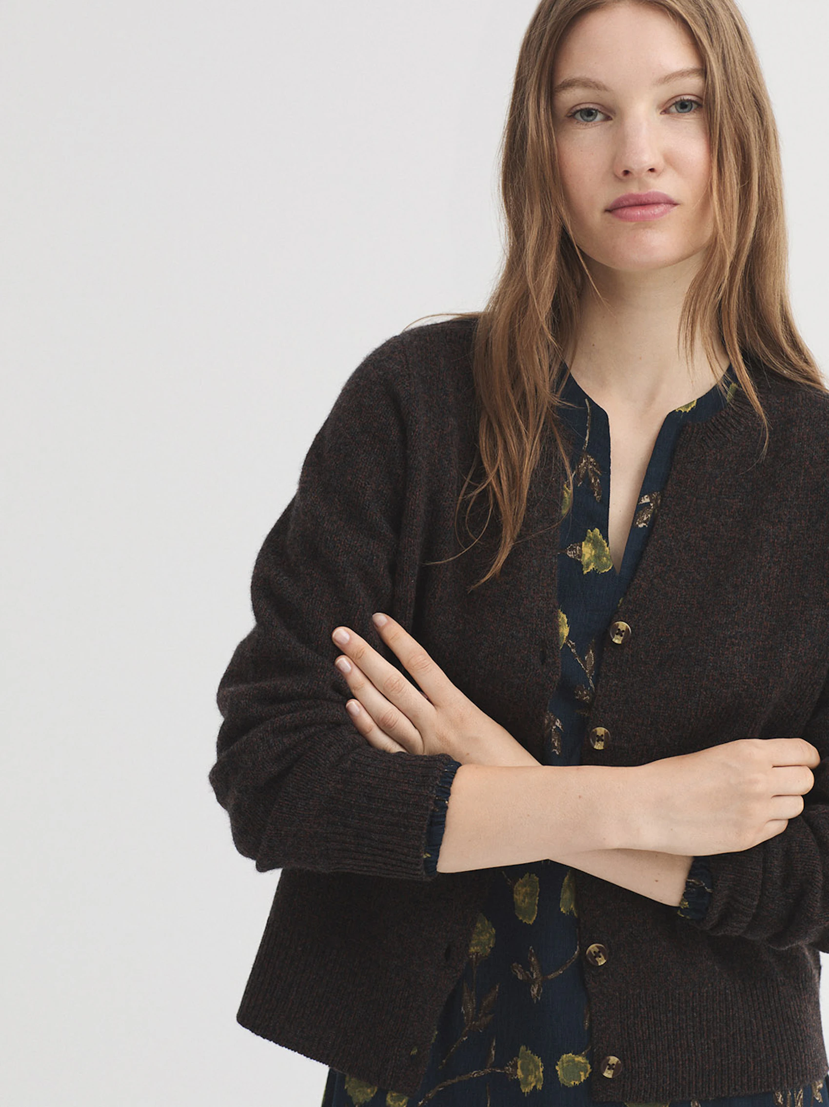 Veste boba à col rond