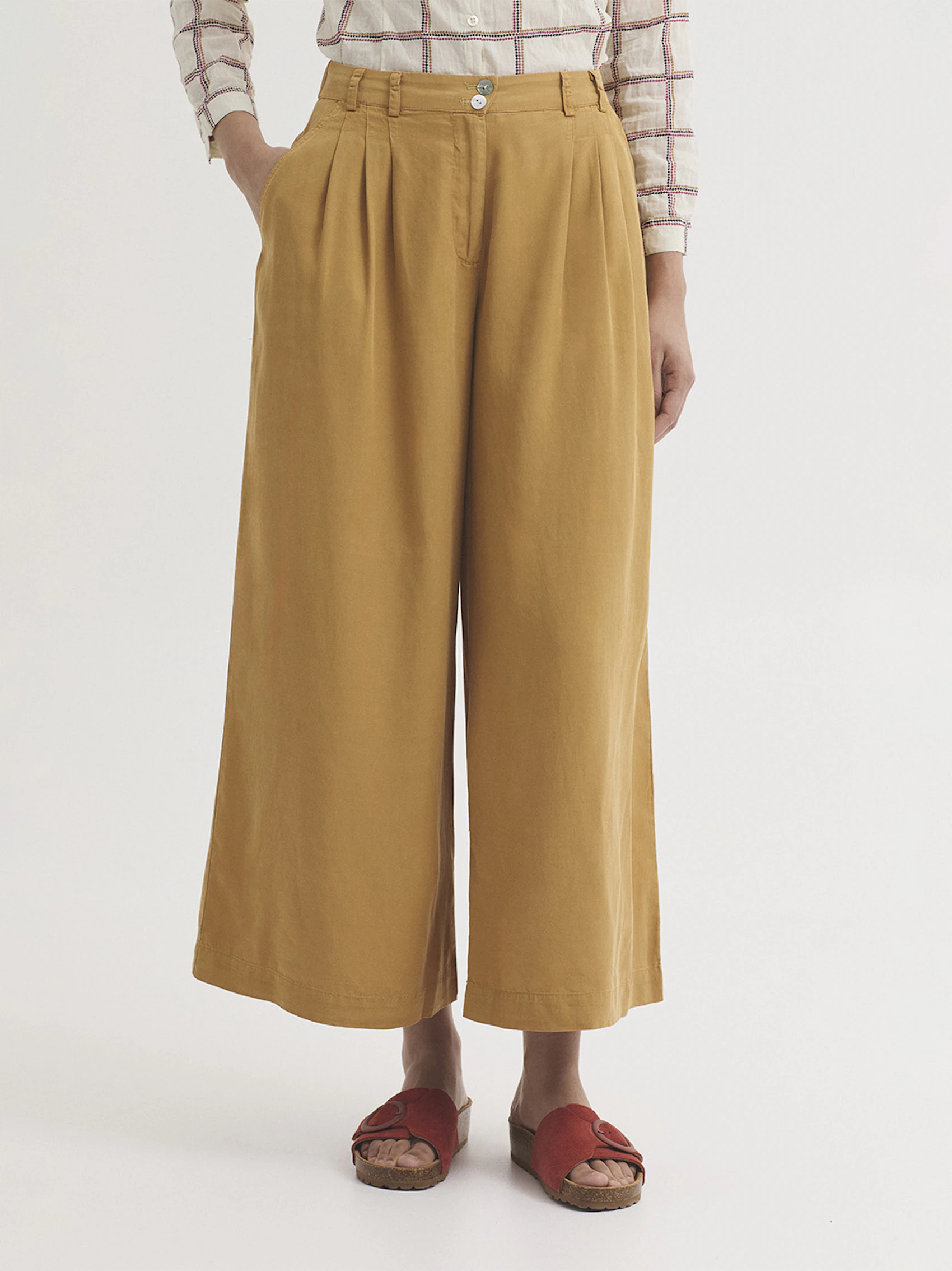 Jupe-culotte en Tencel surteint