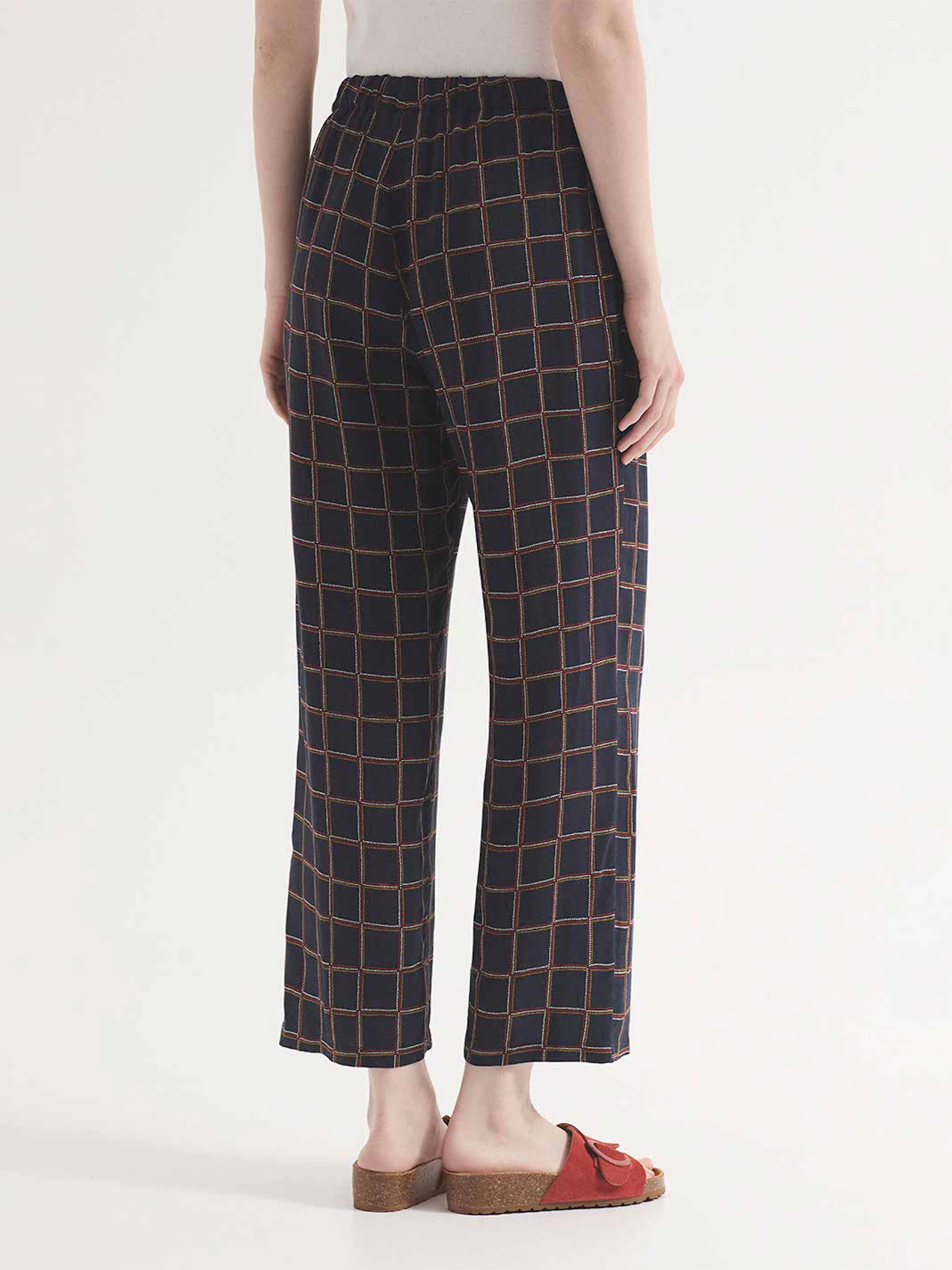 Pantalon fluide Dotted Checks