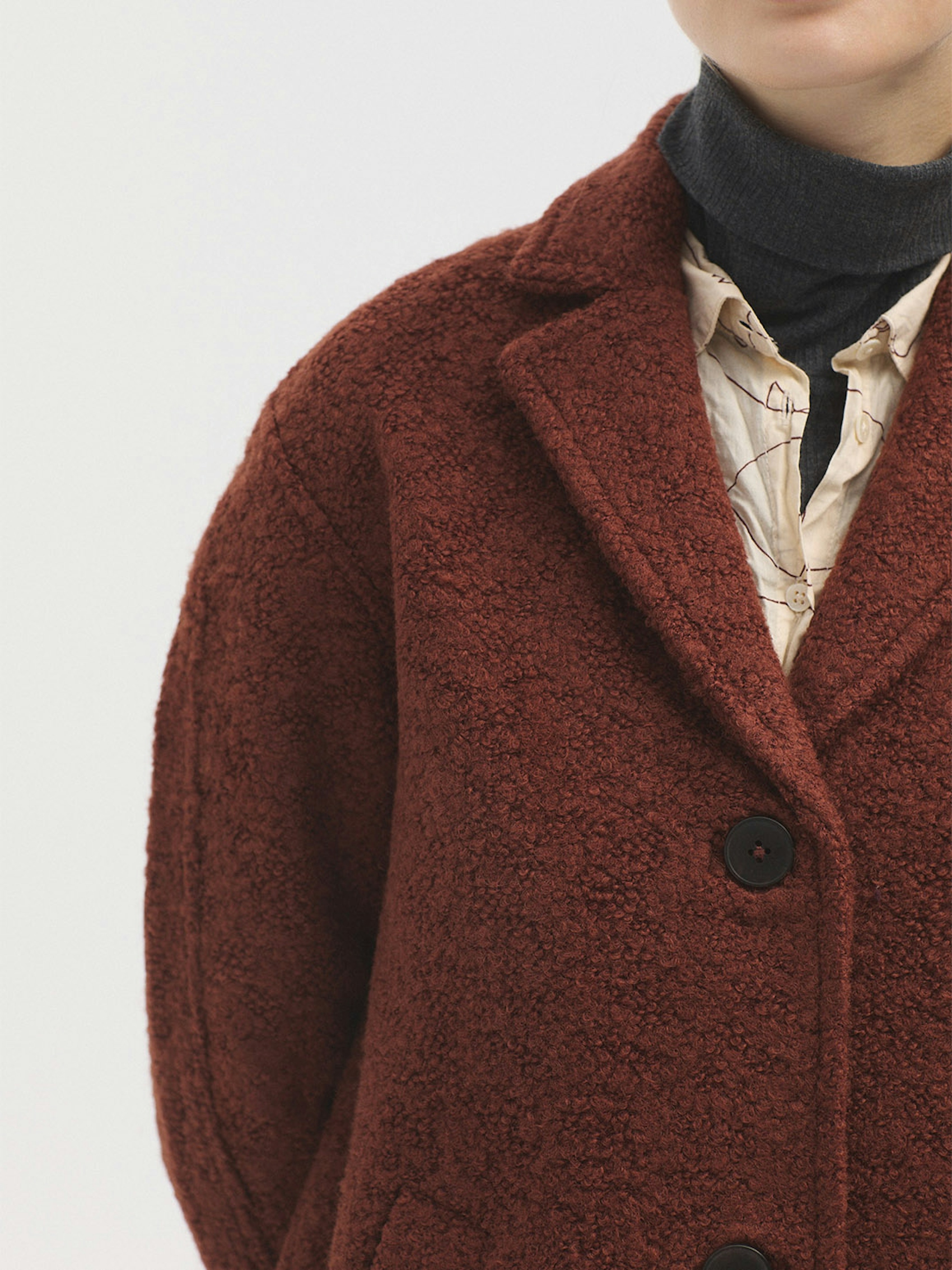 Basic boucle coat