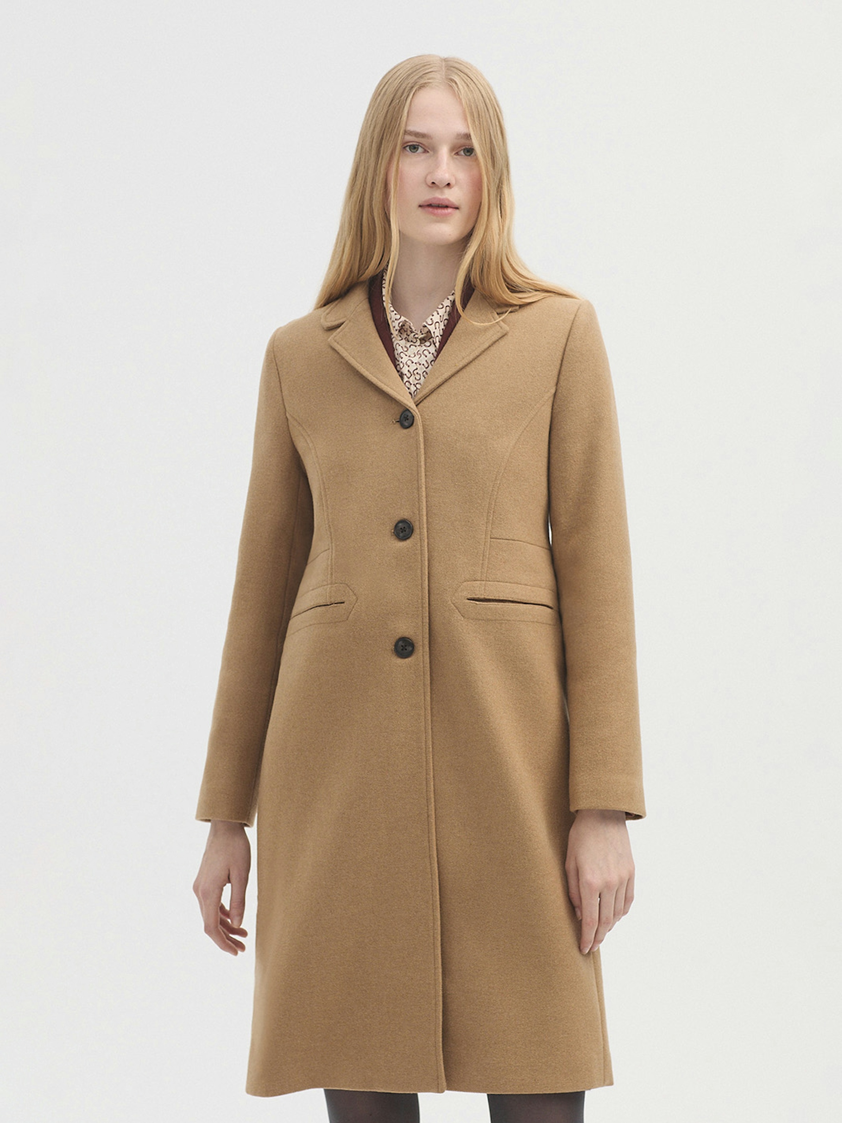 Cappotto rever misto lana
