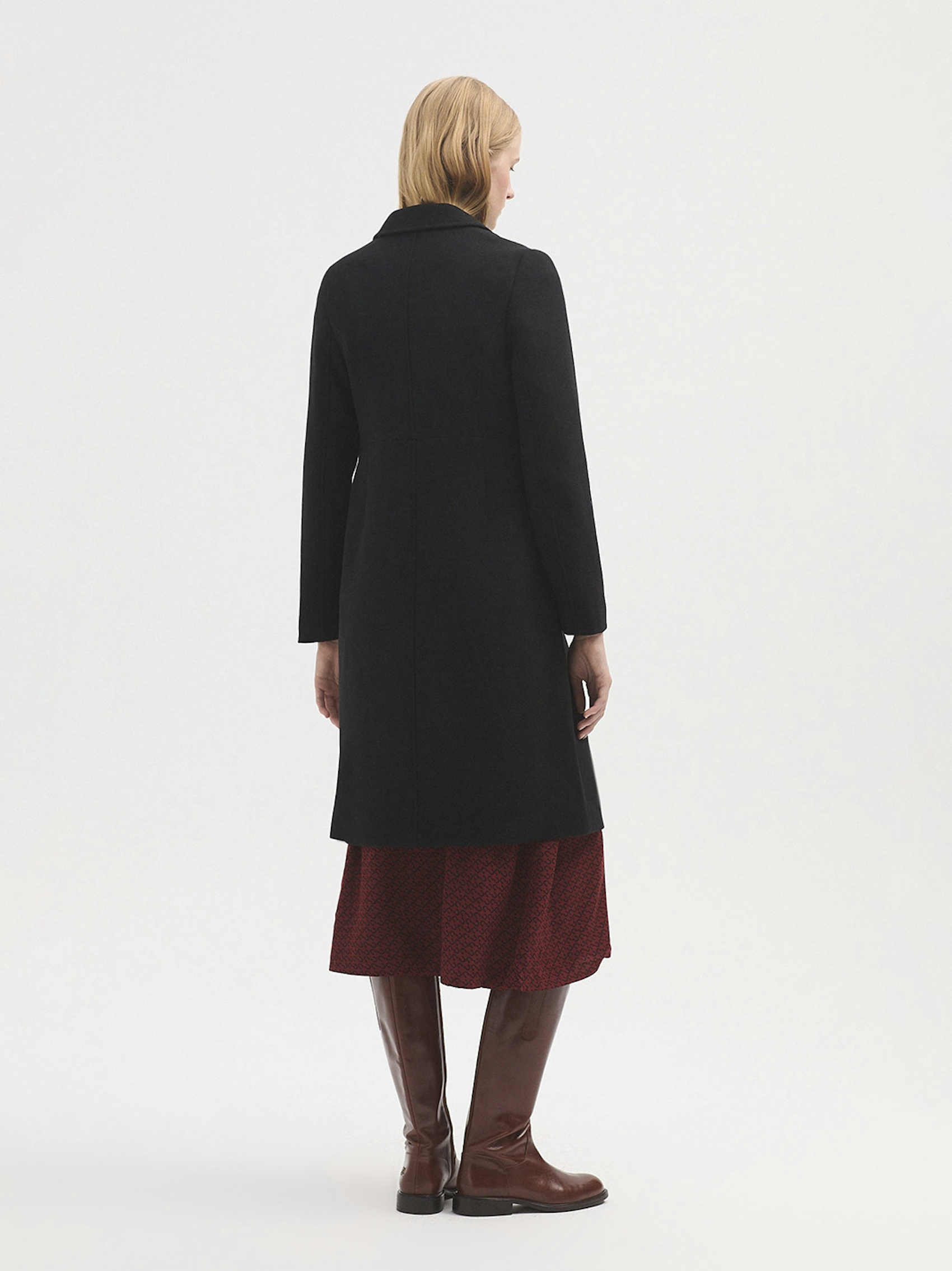 Tailored wool blend coat