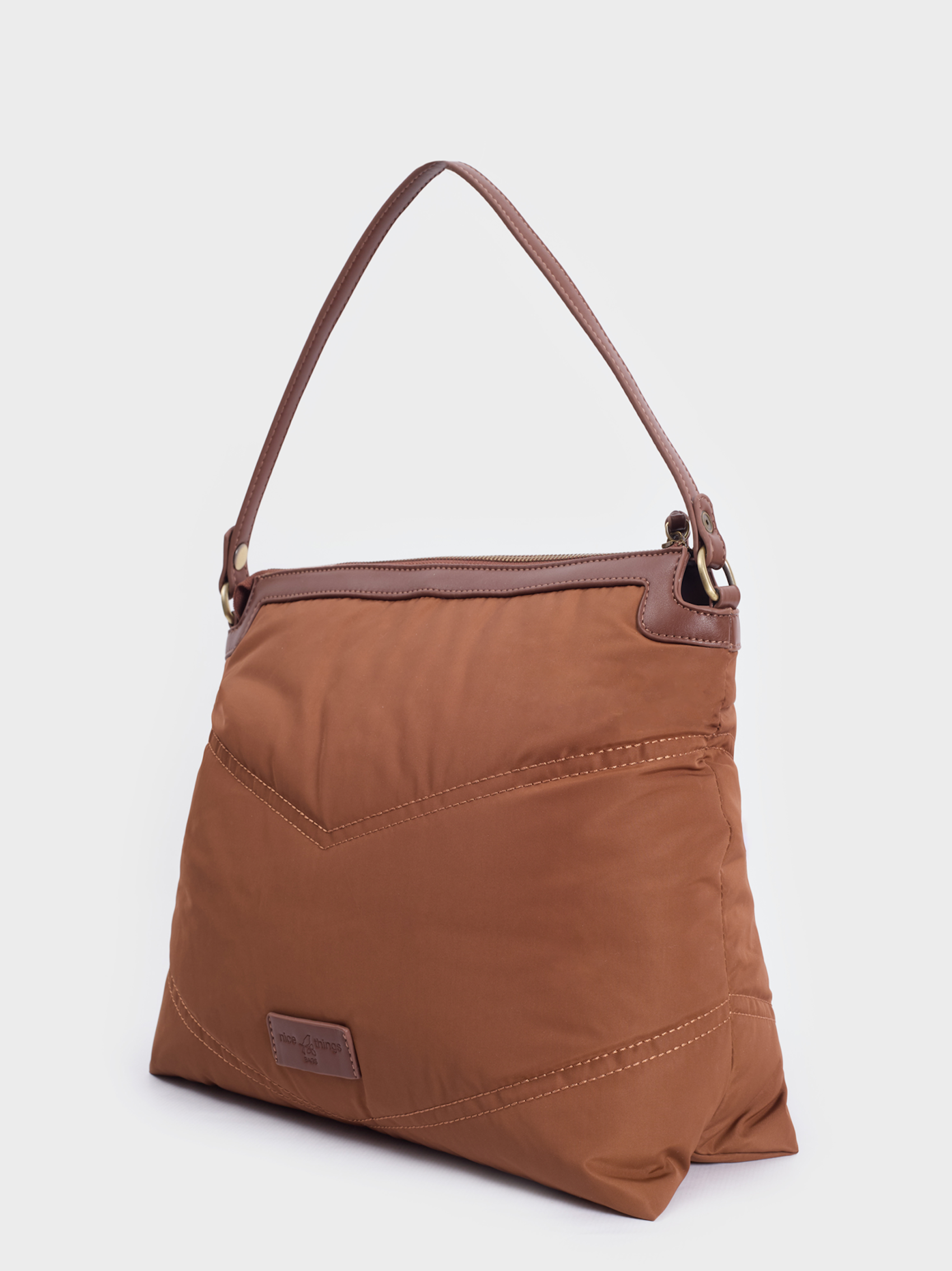 Quilted nylon shoulder bag 1