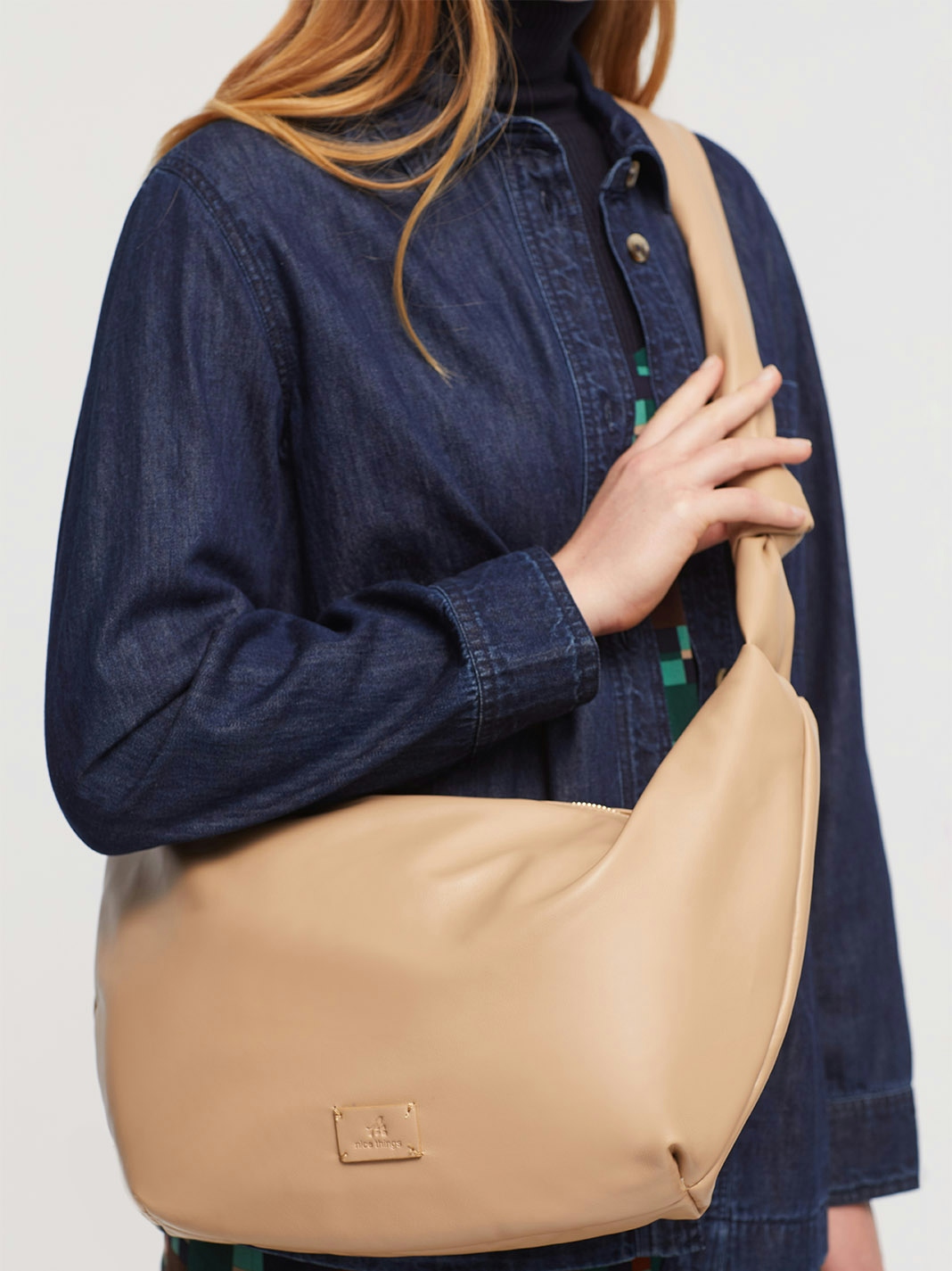 Eco-leather shoulder bag