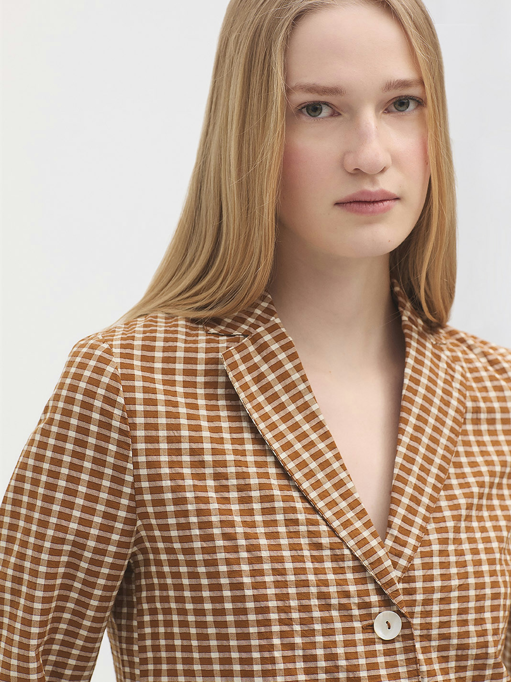 Blazer cuadros seersucker