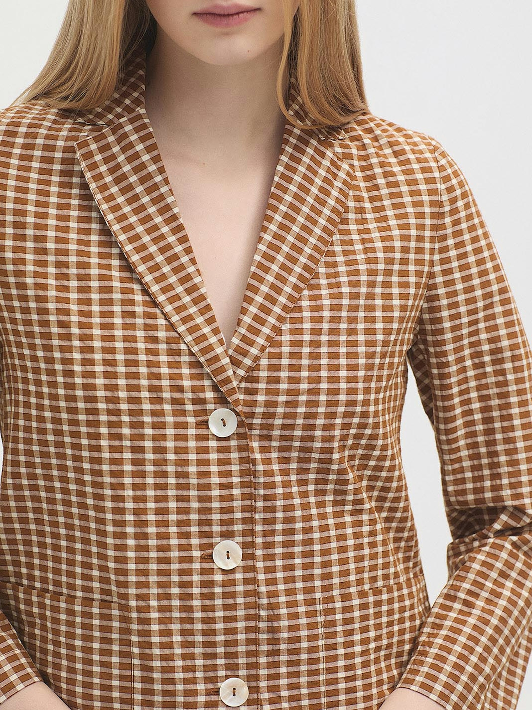 Blazer cuadros seersucker