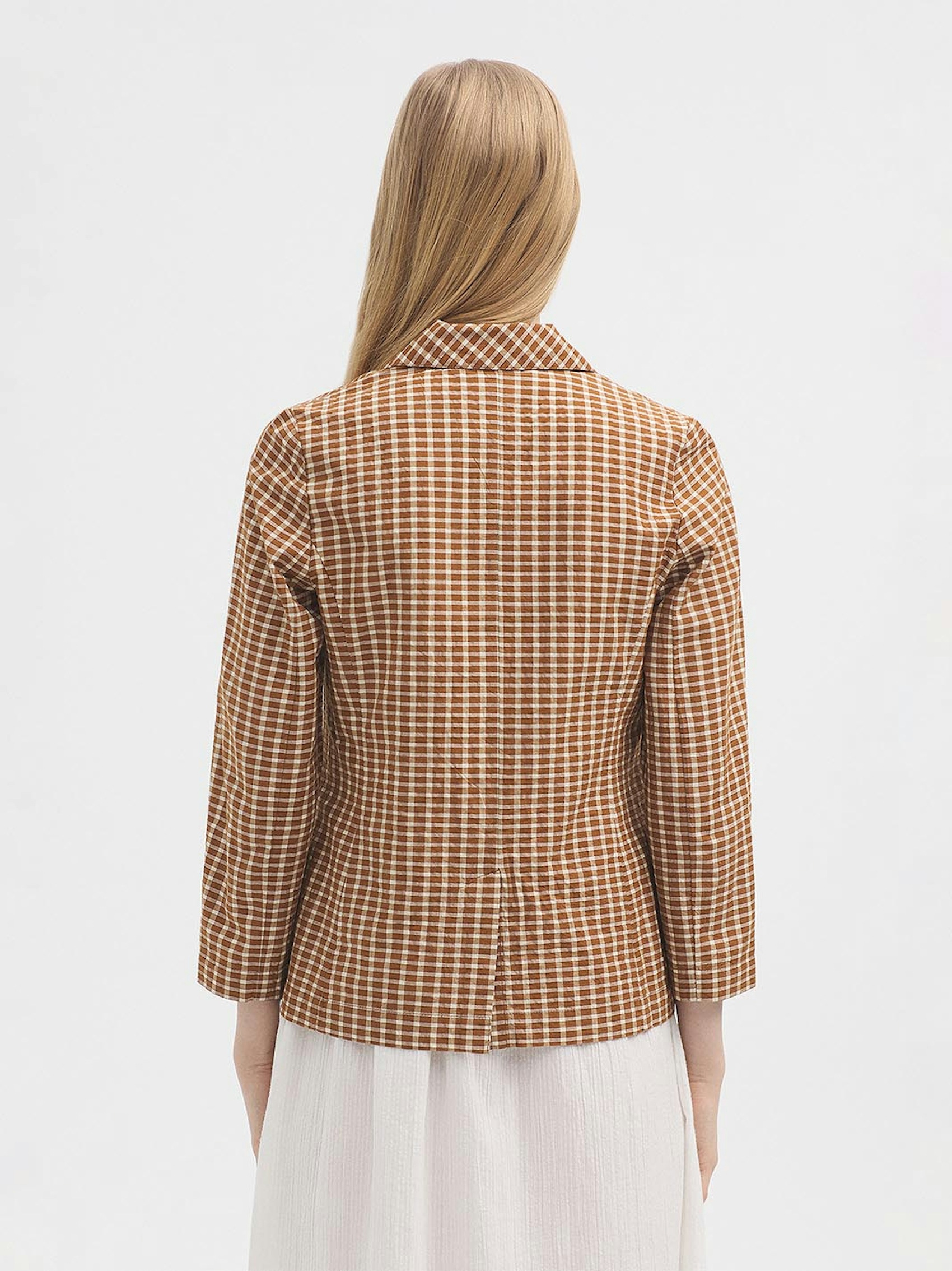 Blazer cuadros seersucker