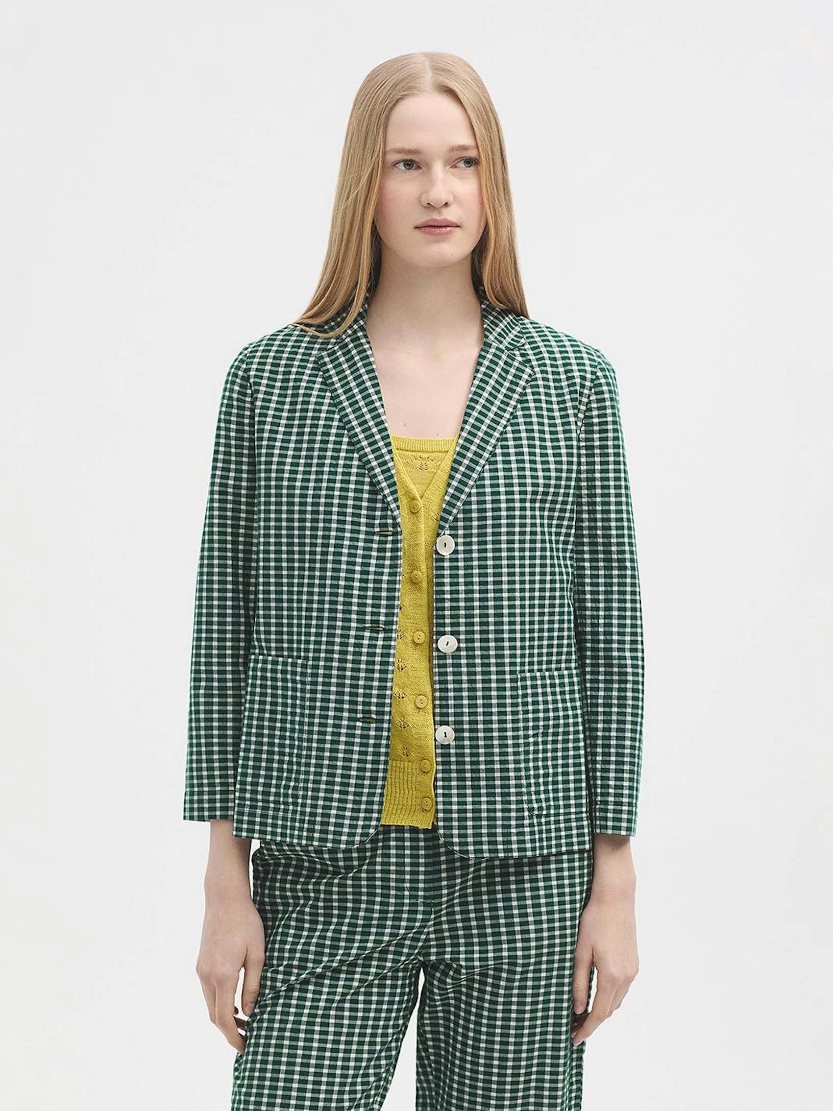 Blazer cuadros seersucker