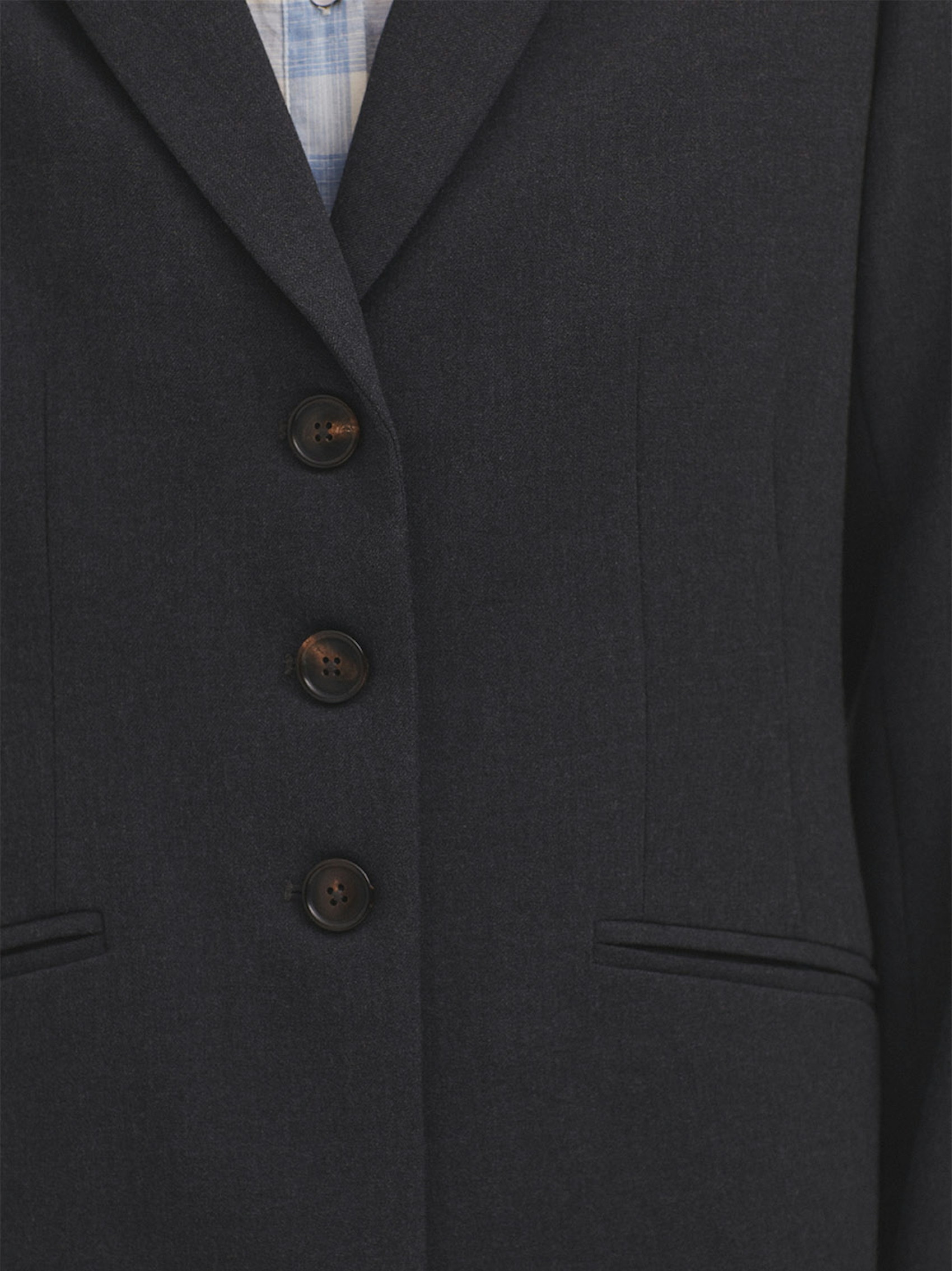 Grey flannel fitted blazer 3