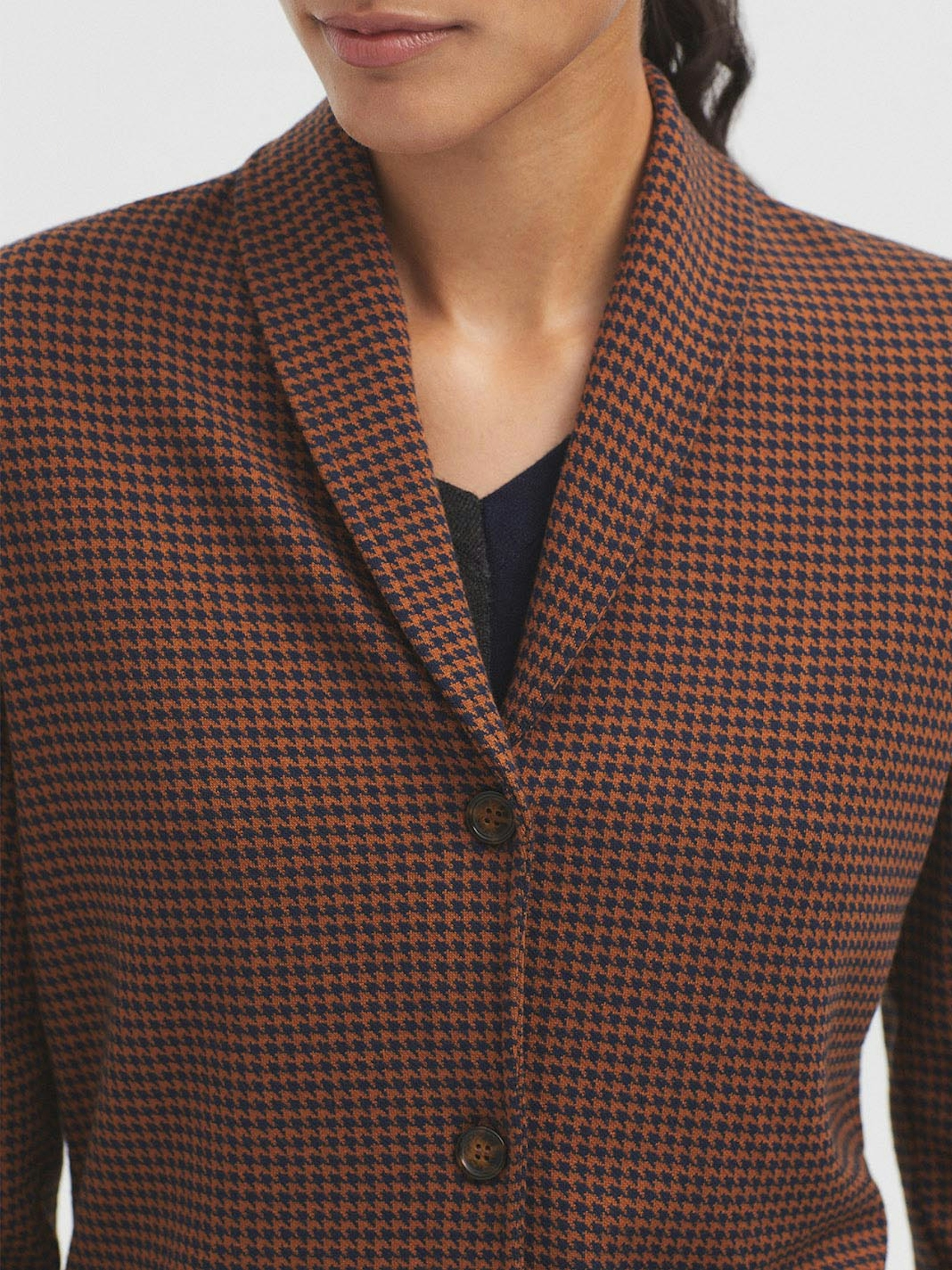 Herringbone jacquard blazer