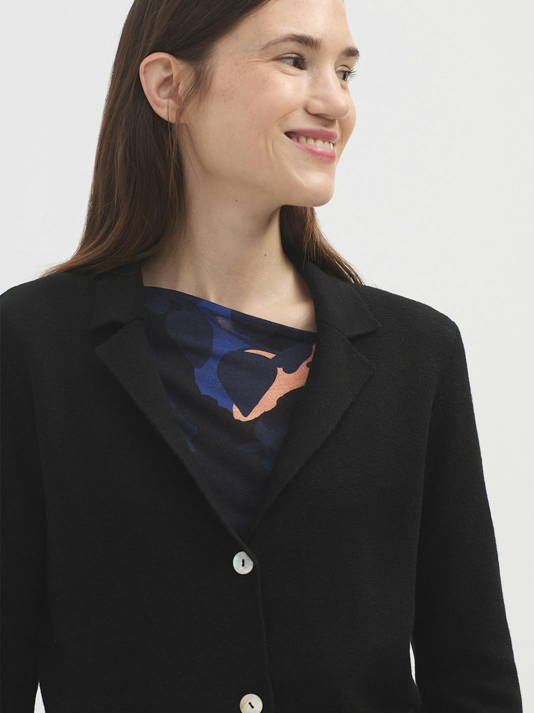 Ribbed blazer cardigan