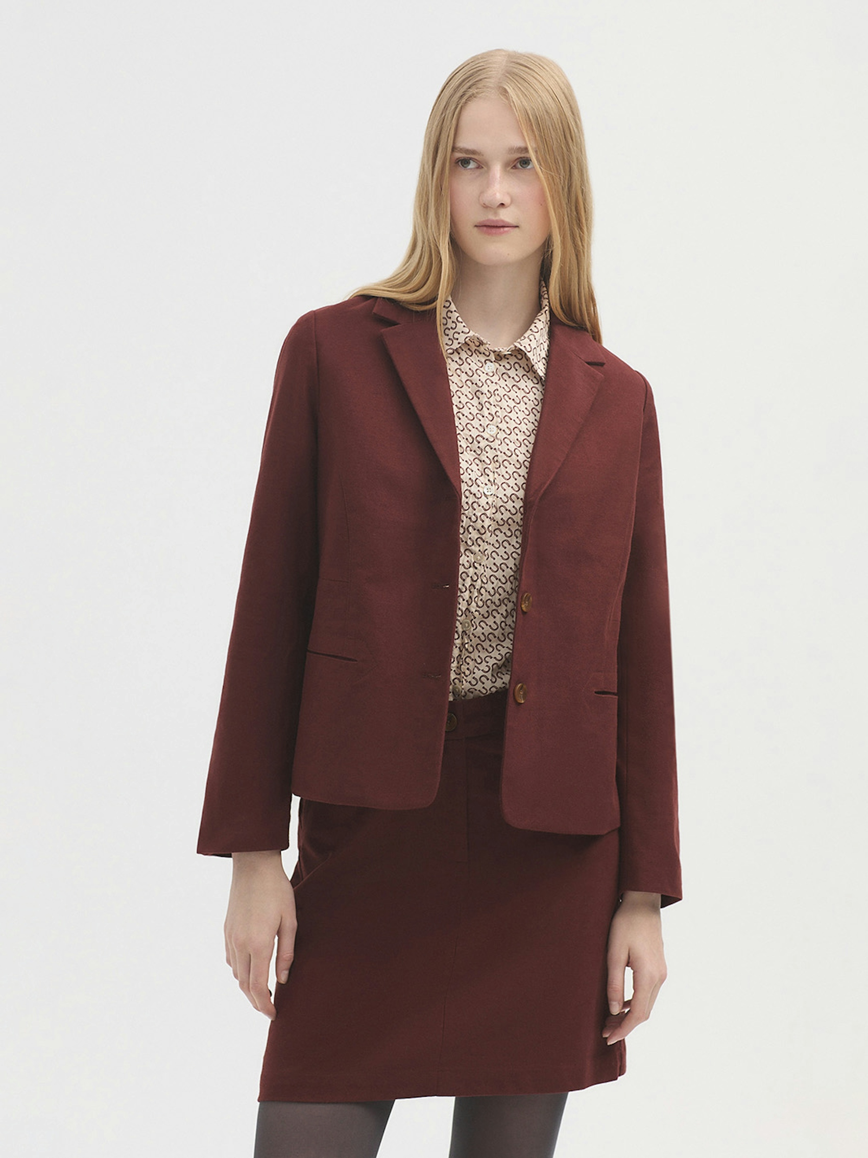 Blazer pana lisa elástica