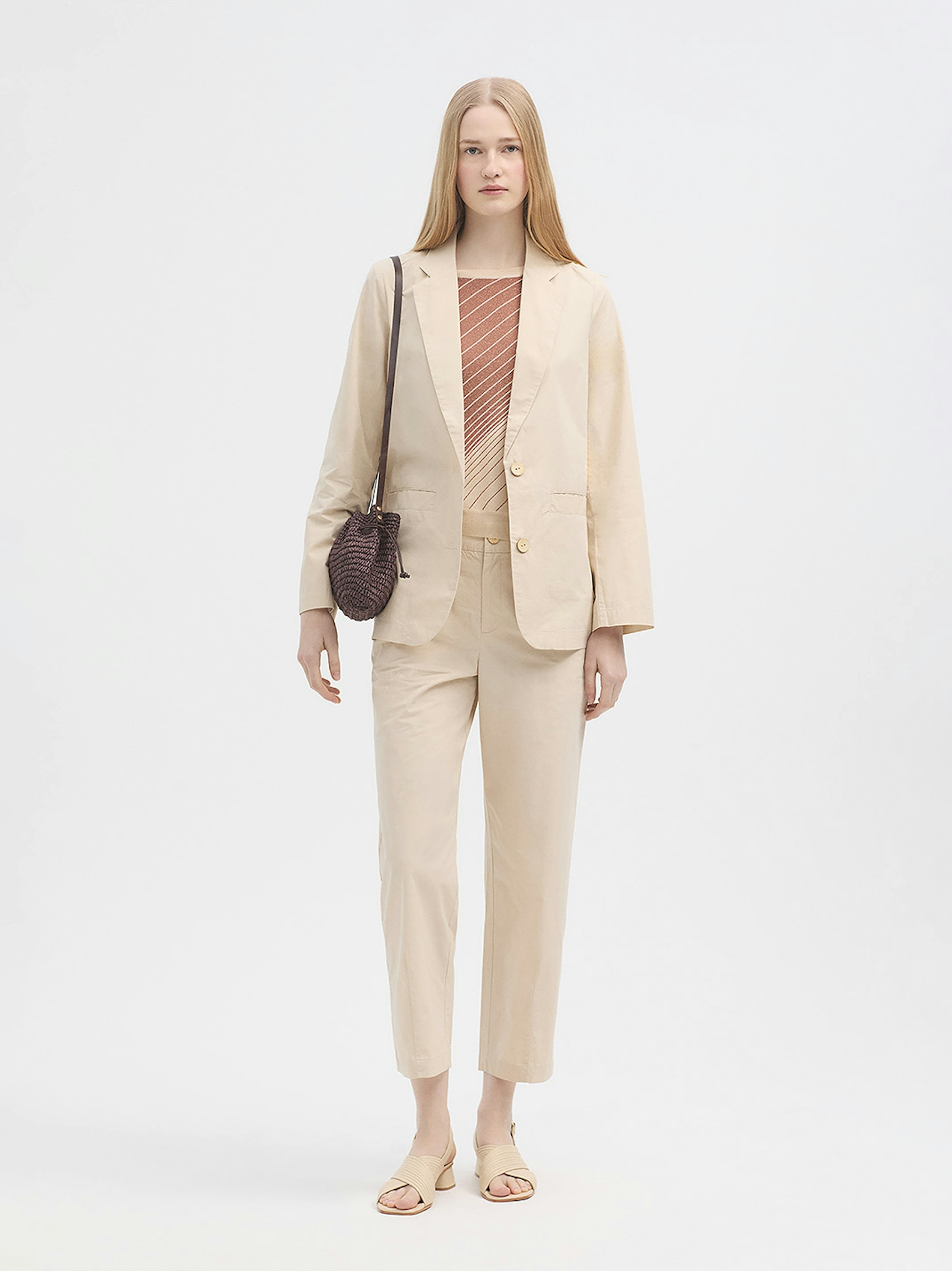 Poplin blazer