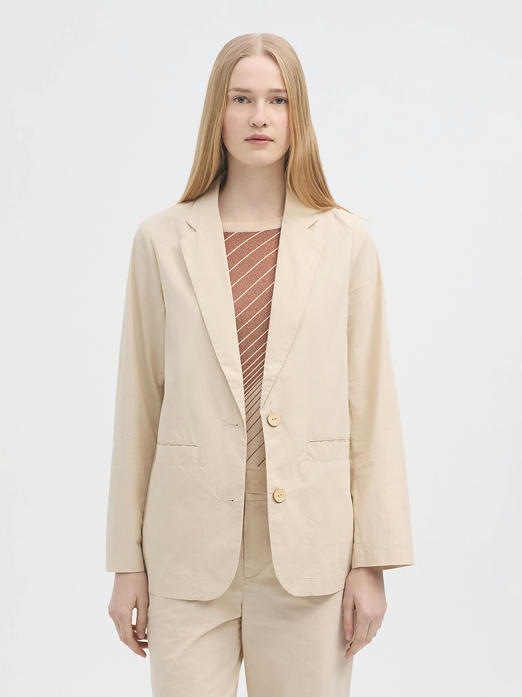 Poplin blazer