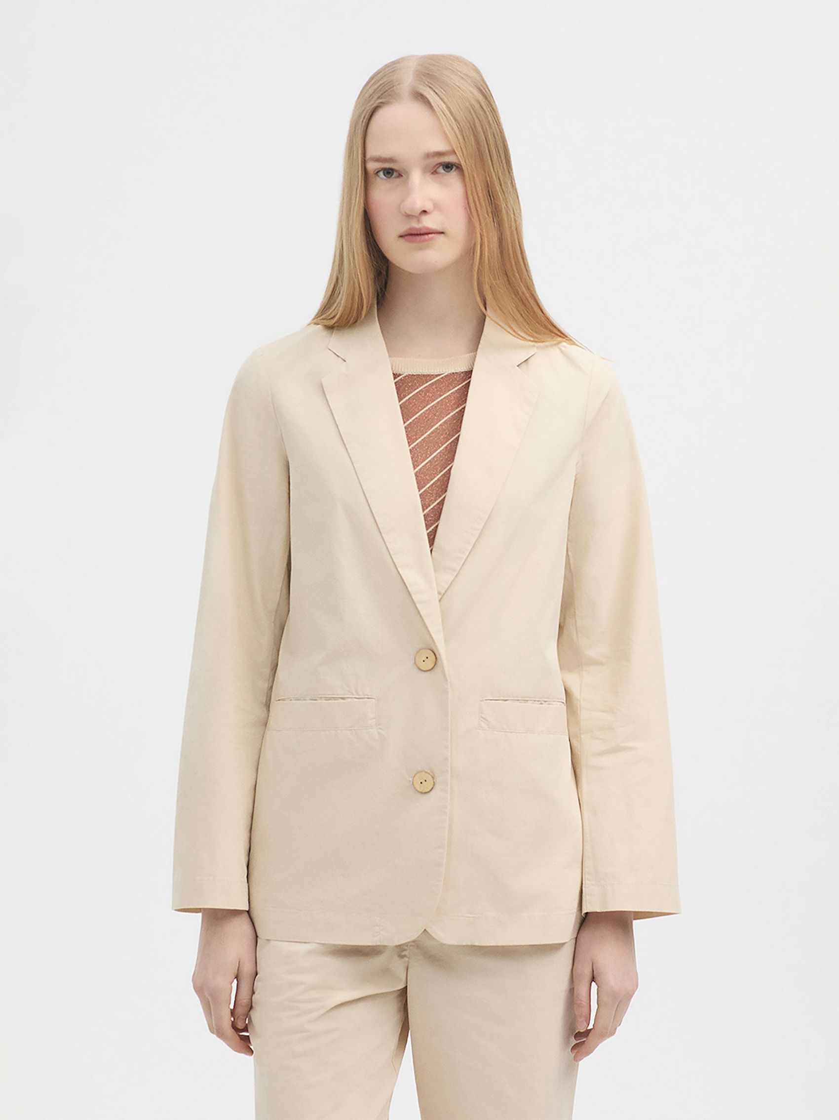 Poplin blazer