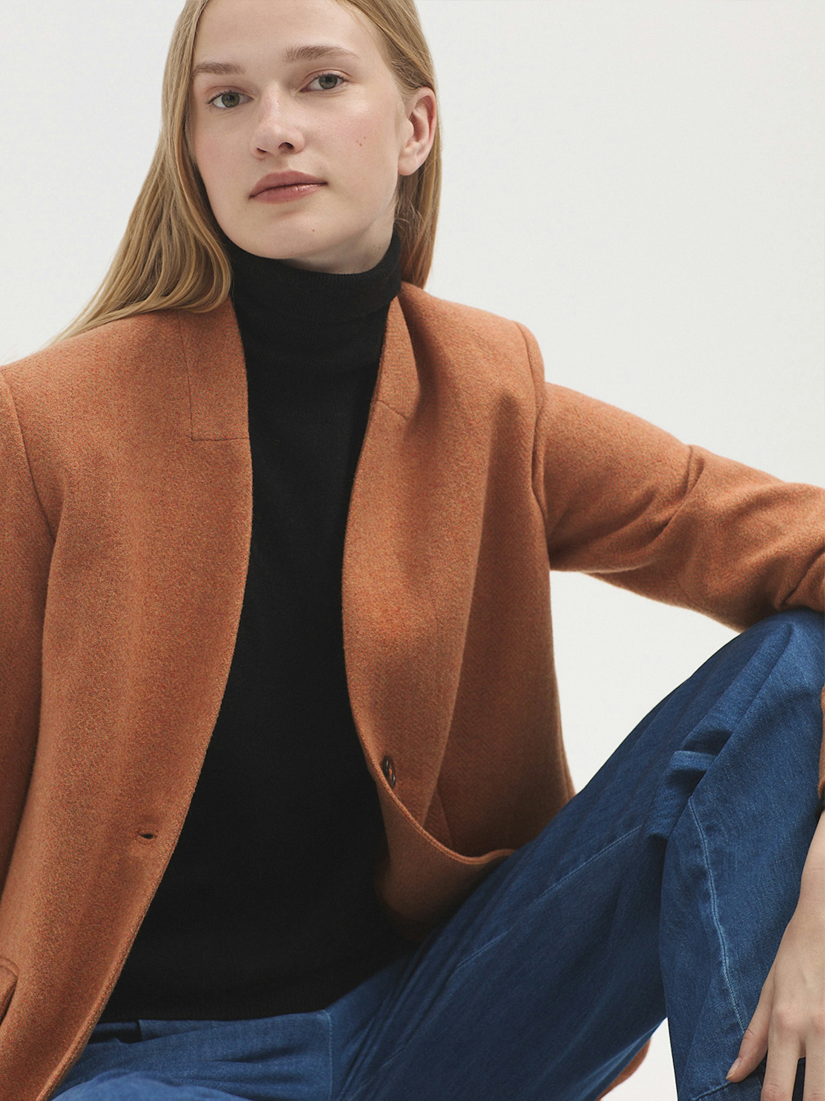 Blazer tweed de laine
