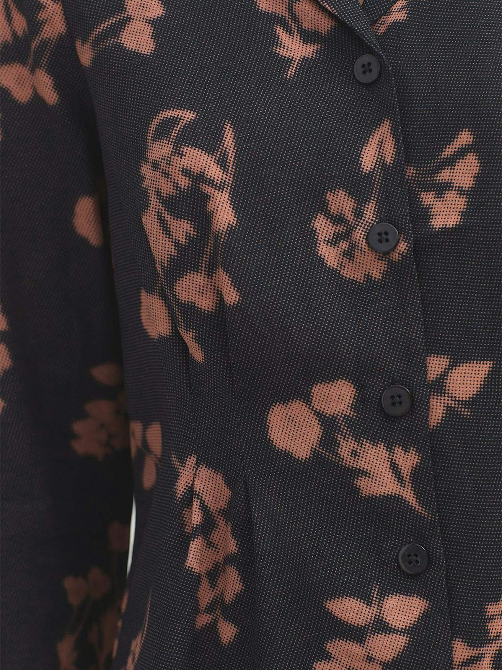 Collared Dot Flowers blouse
