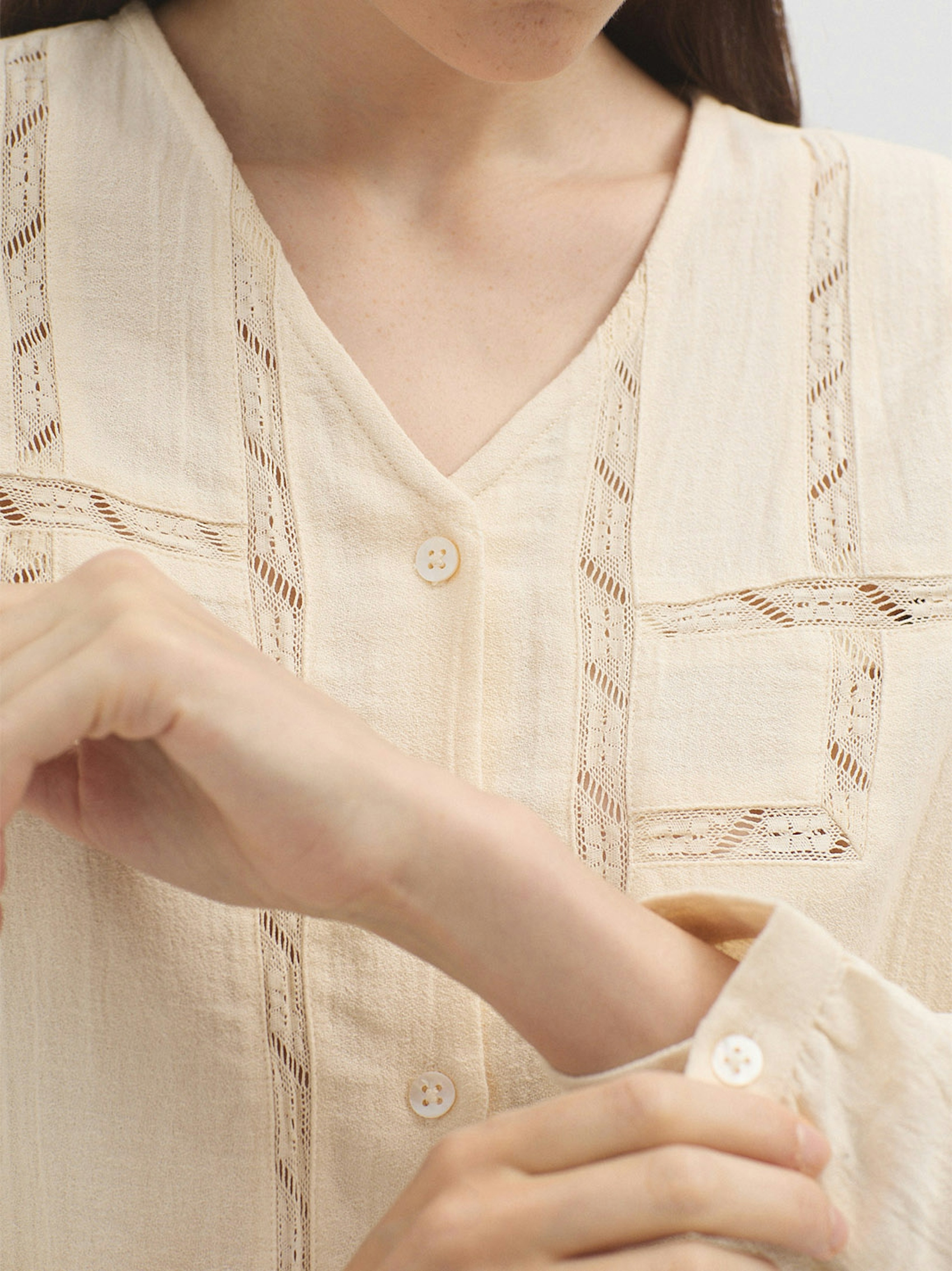 Viscose lace blouse 1