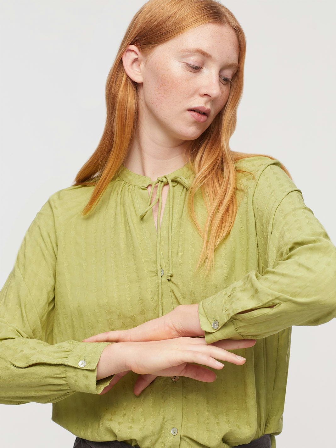 Viscose jacquard blouse
