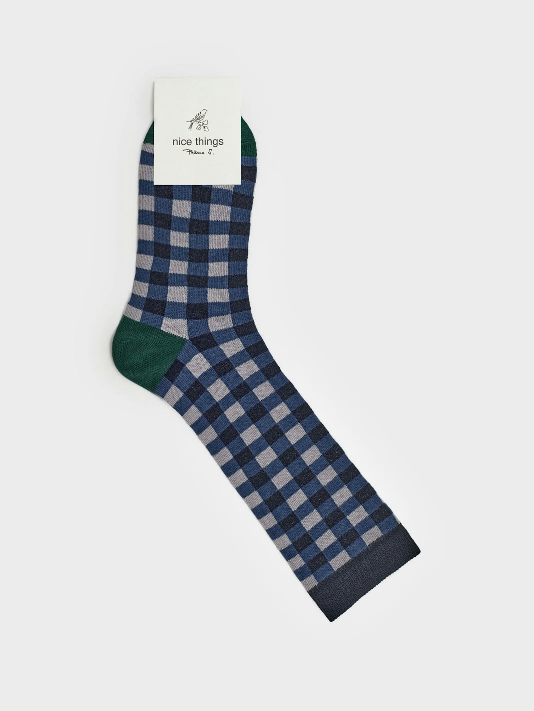 Gingham long socks 2