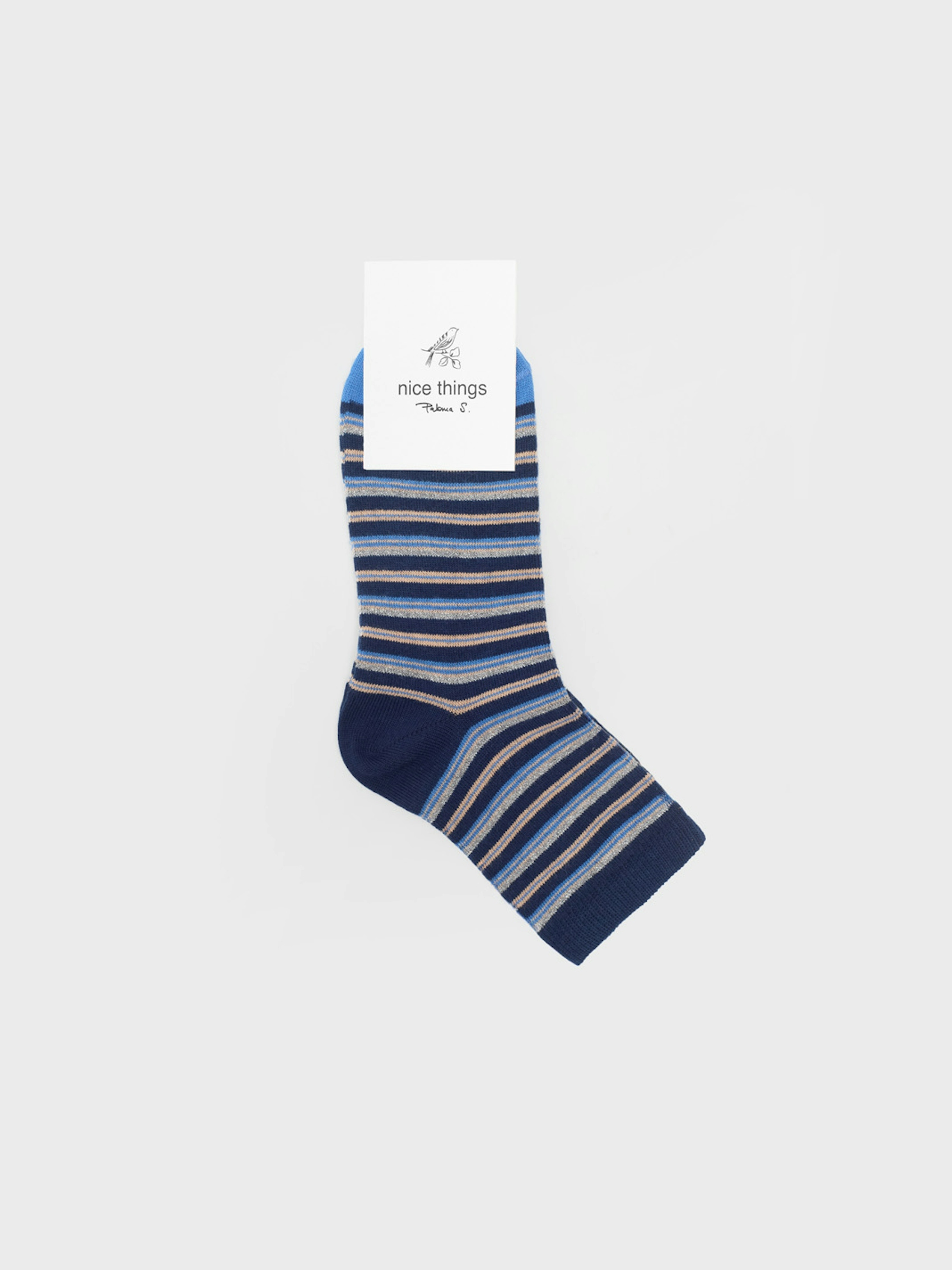 Striped lurex socks