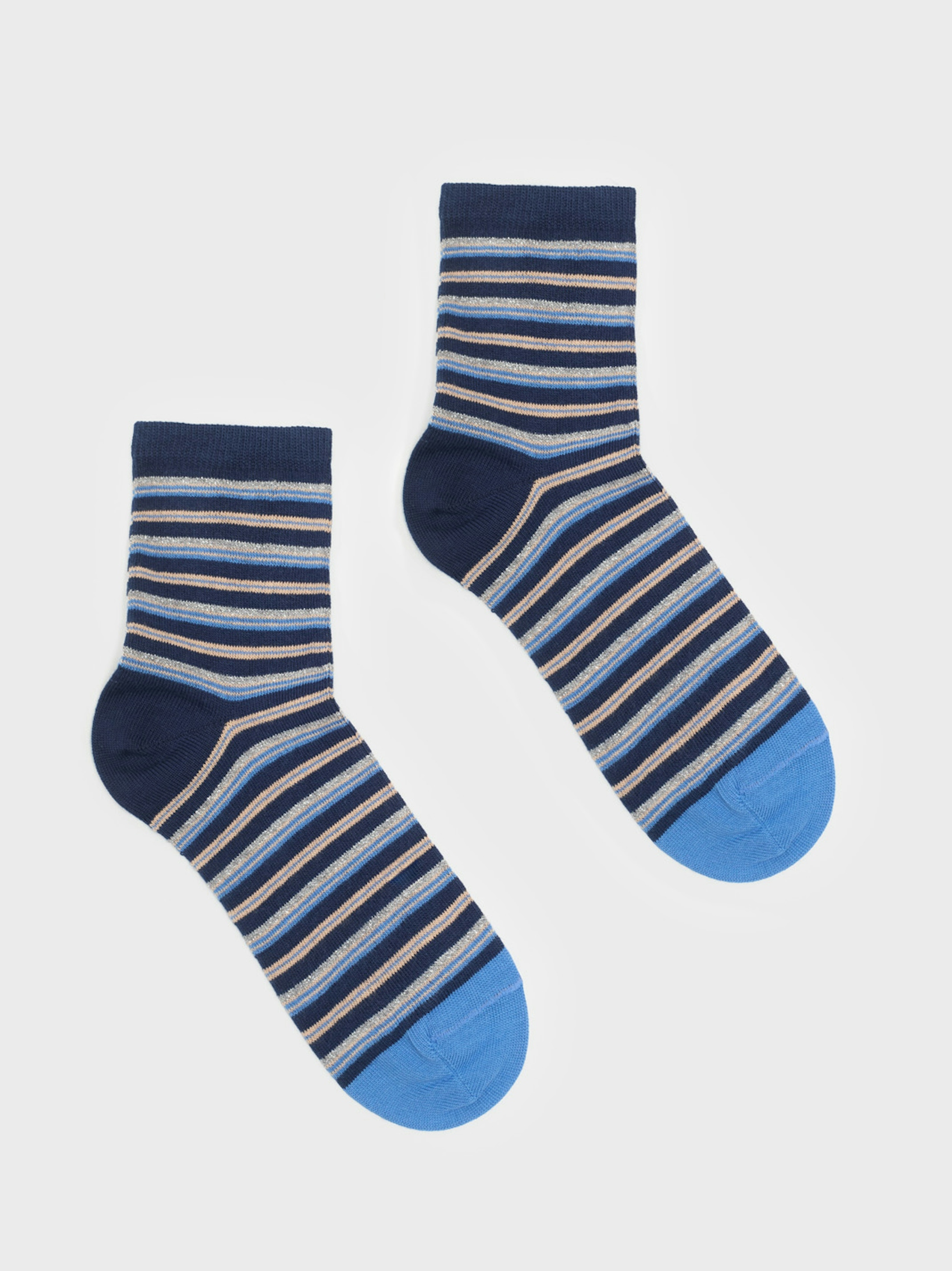 Striped lurex socks