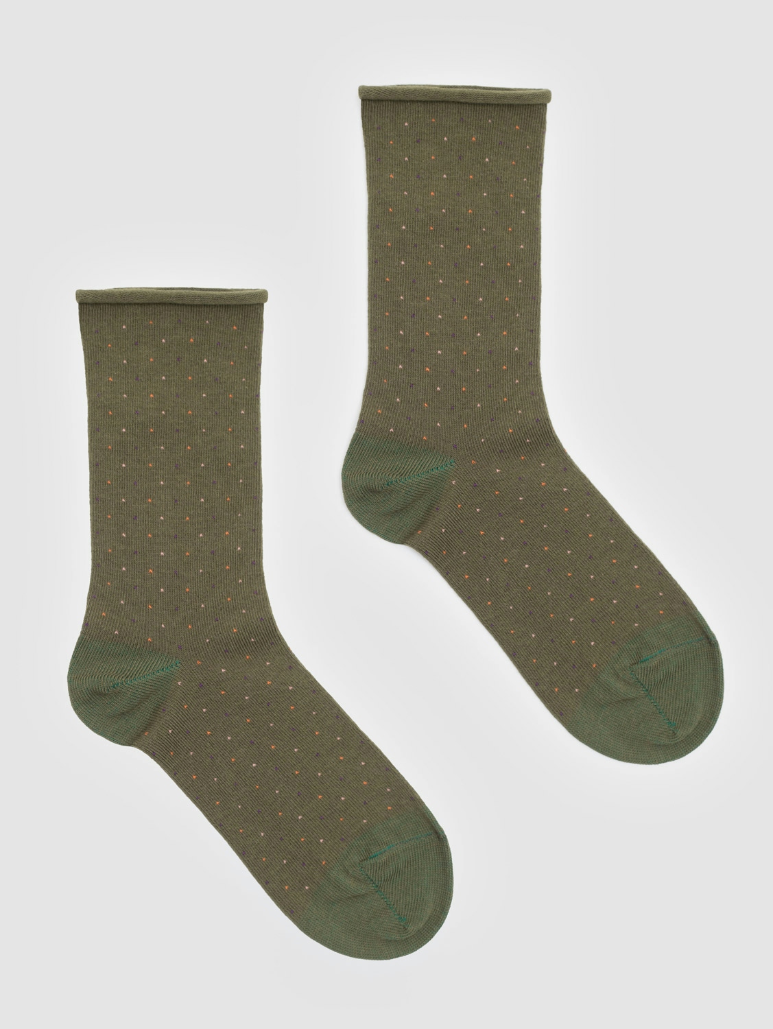 Multicoloured polka dot socks