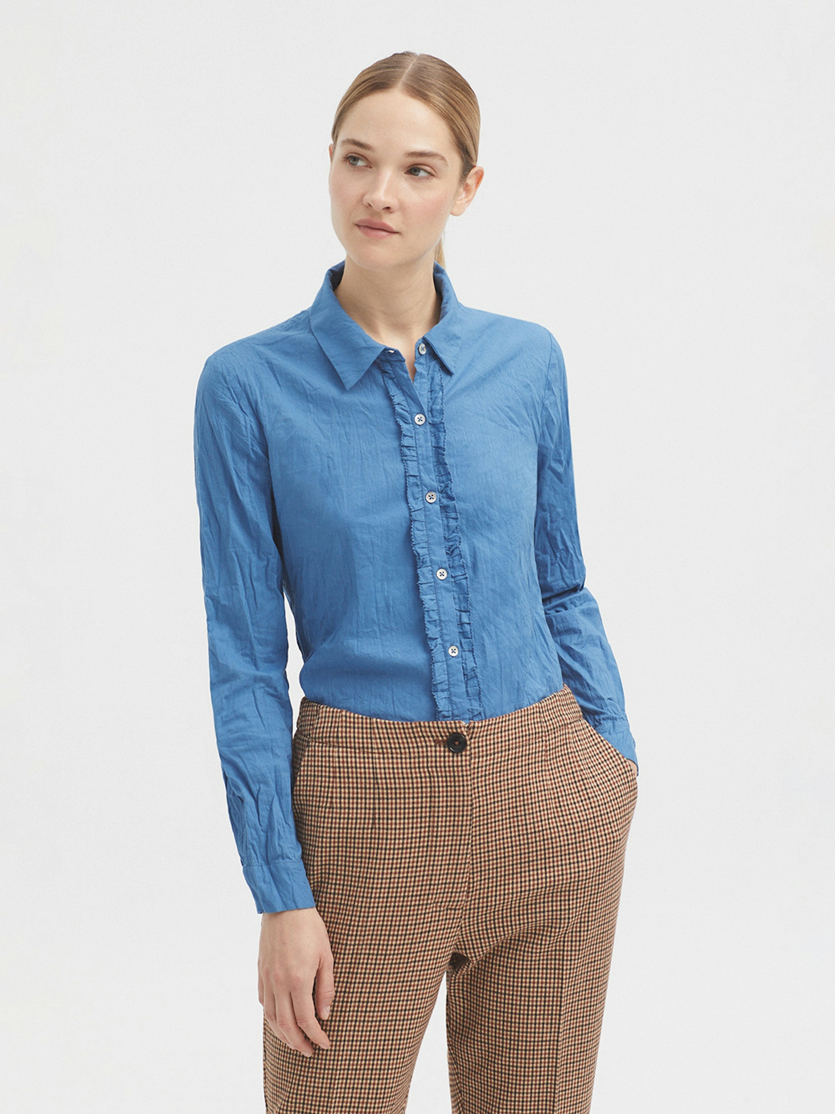 Ruffled front #99 shirt