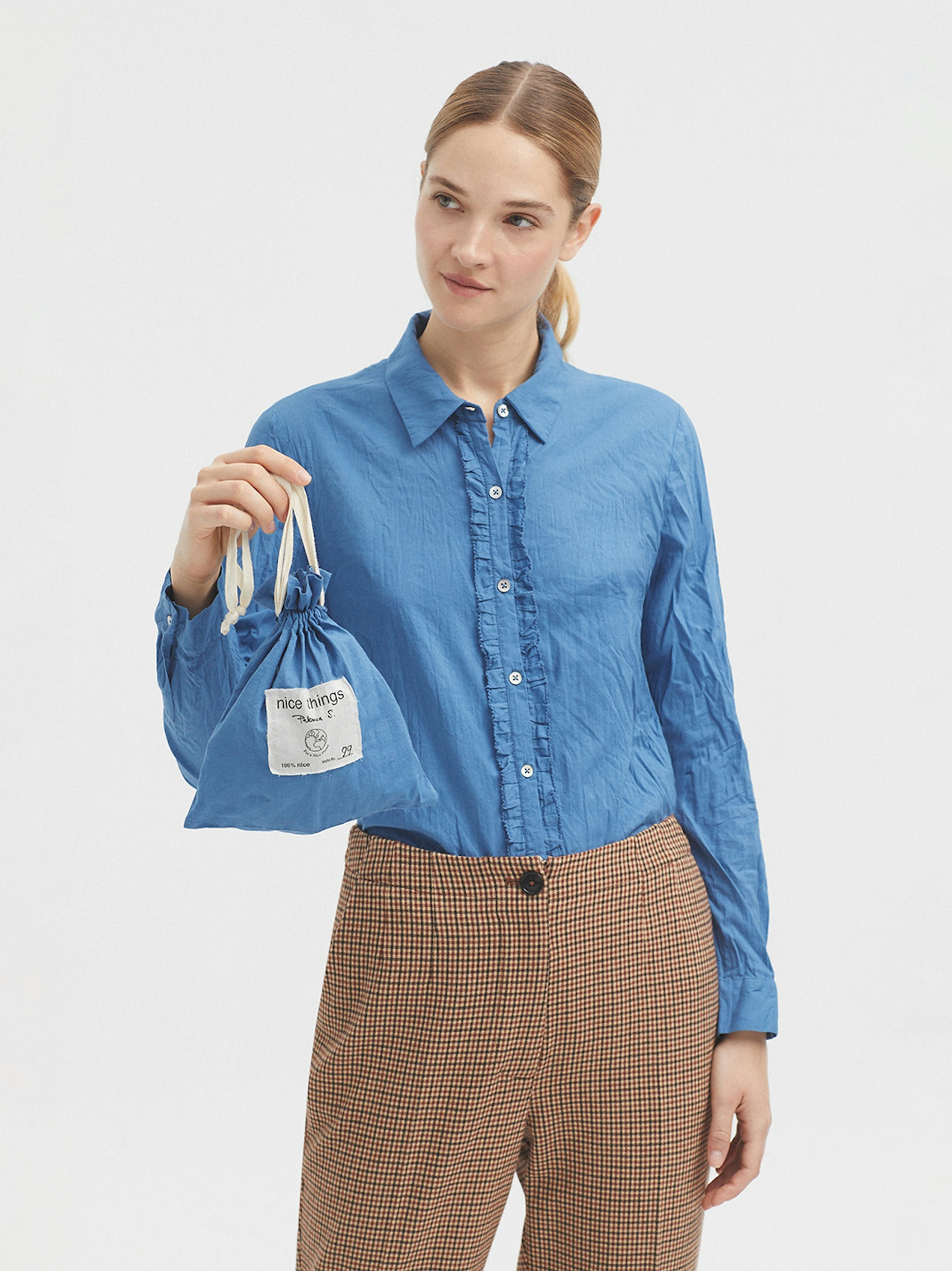 Ruffled front #99 shirt