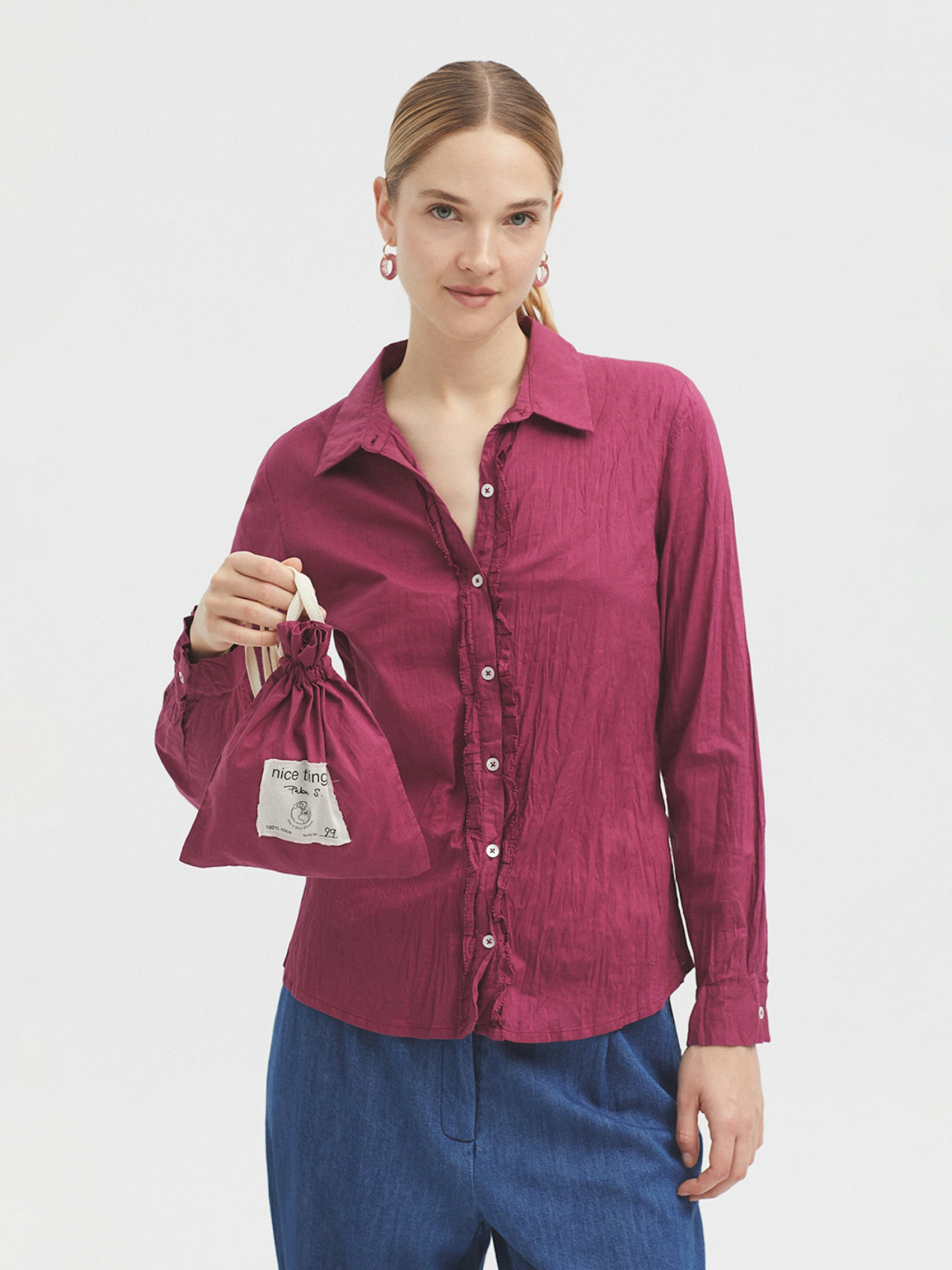 Chemise #99 volant unie 3