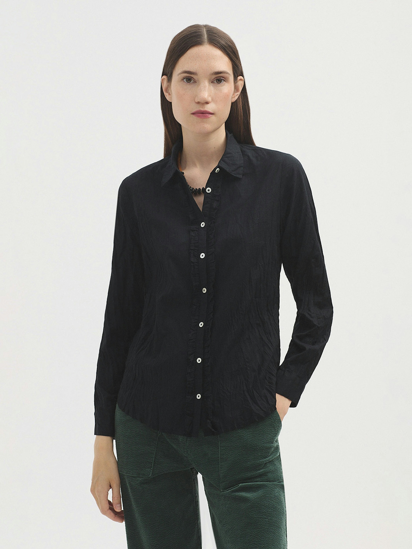 Ruffled front #99 shirt