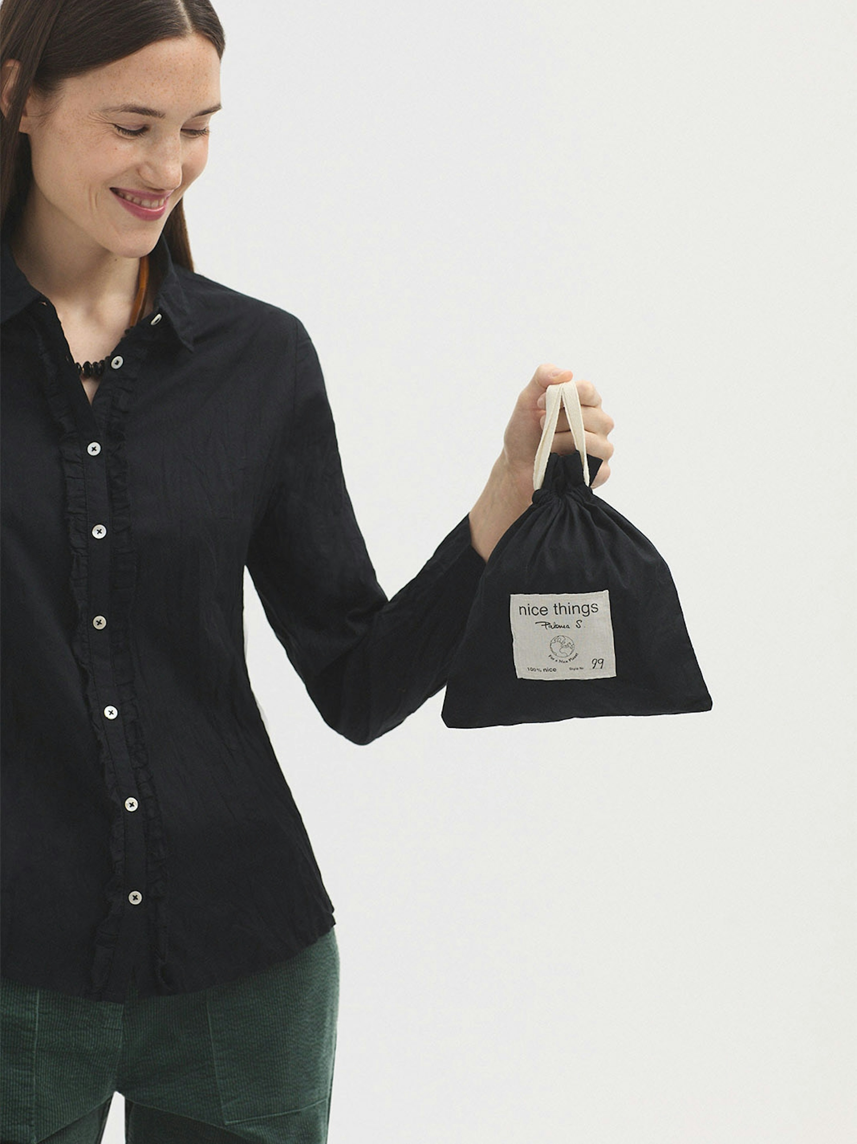 Ruffled front #99 shirt