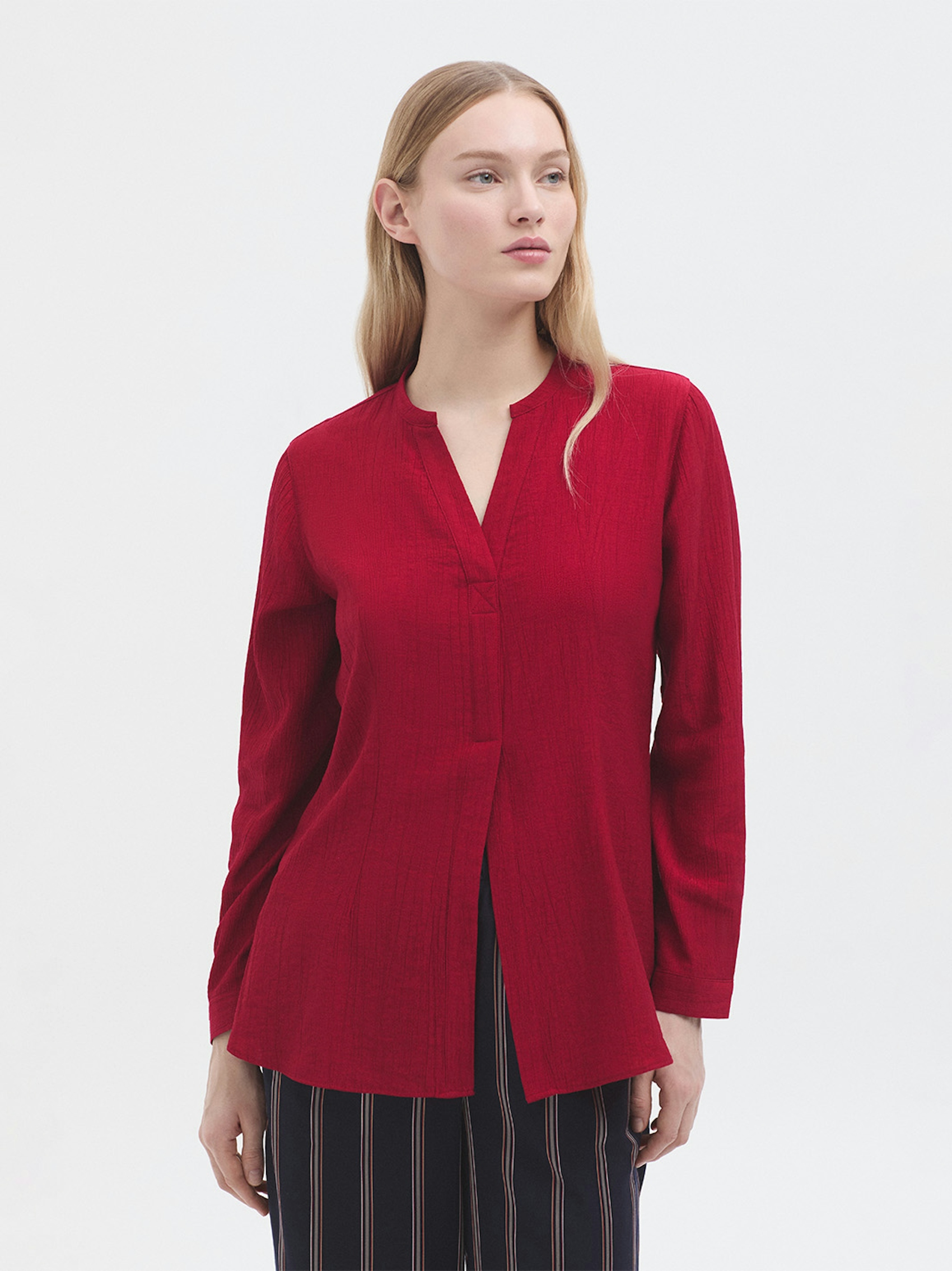 Crinkle viscose shirt 0