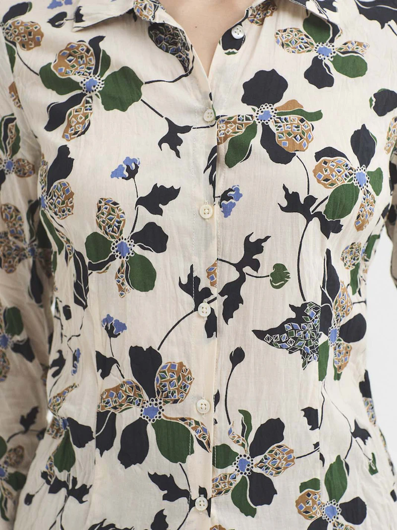 Camisa básica #99 Geometric Flowers