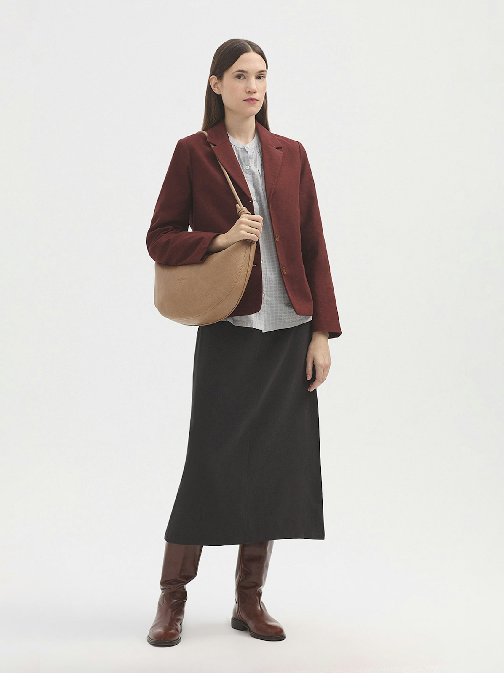 Embroidered mesh-knit shirt