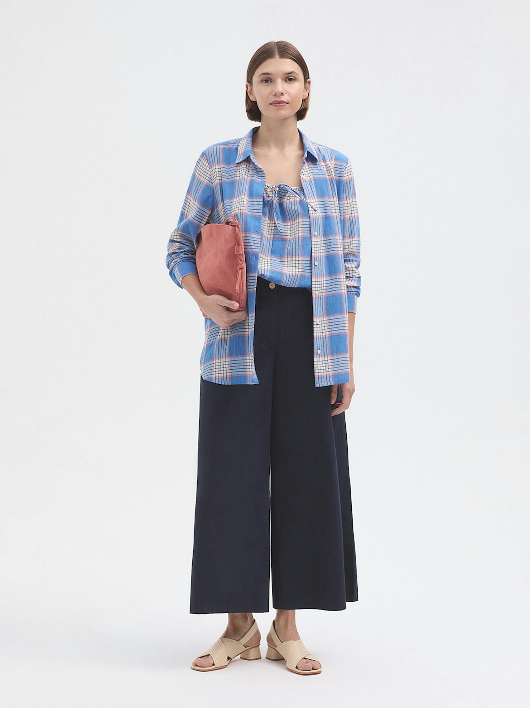Greenery checked shirt