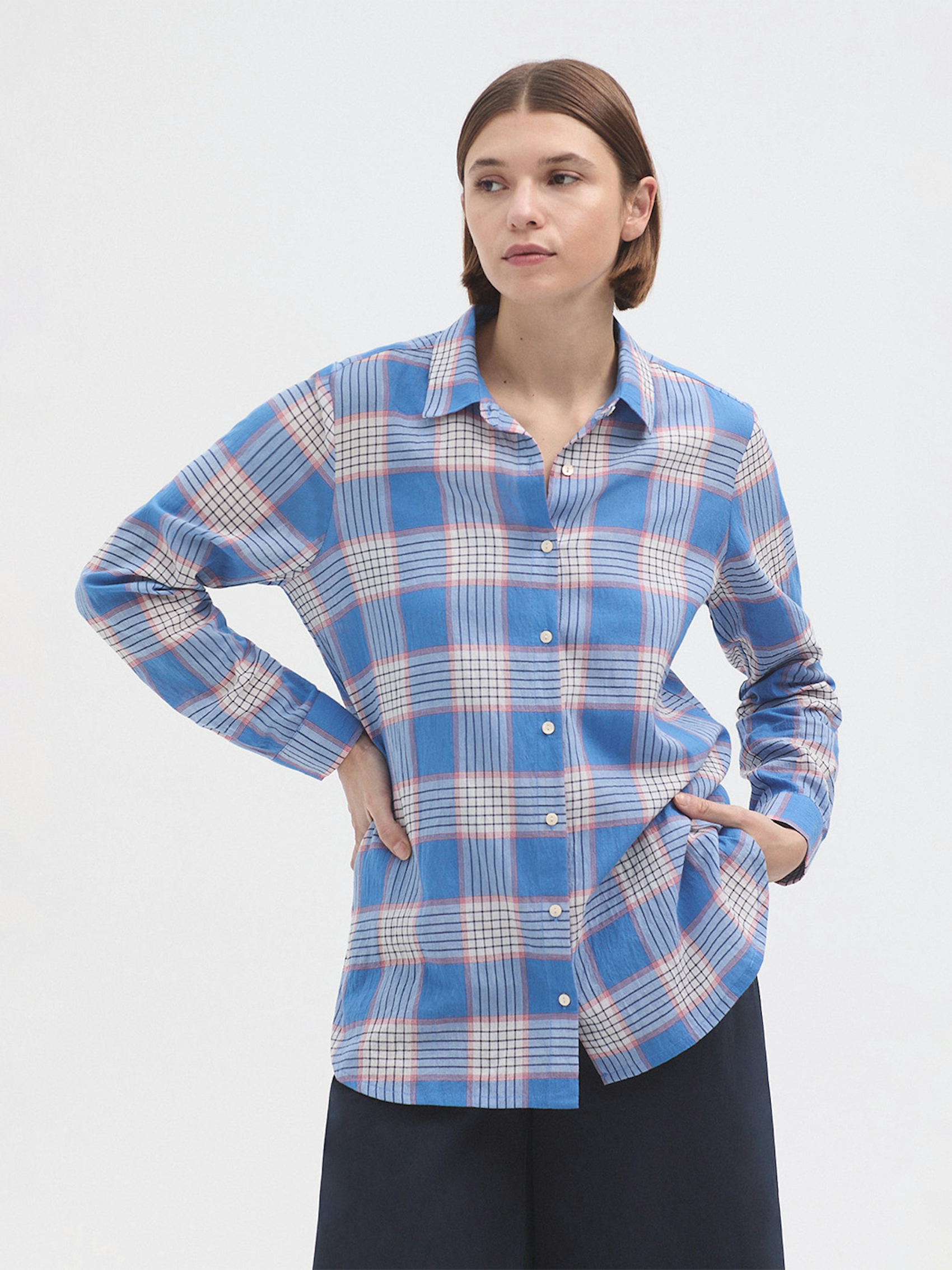 Greenery checked shirt