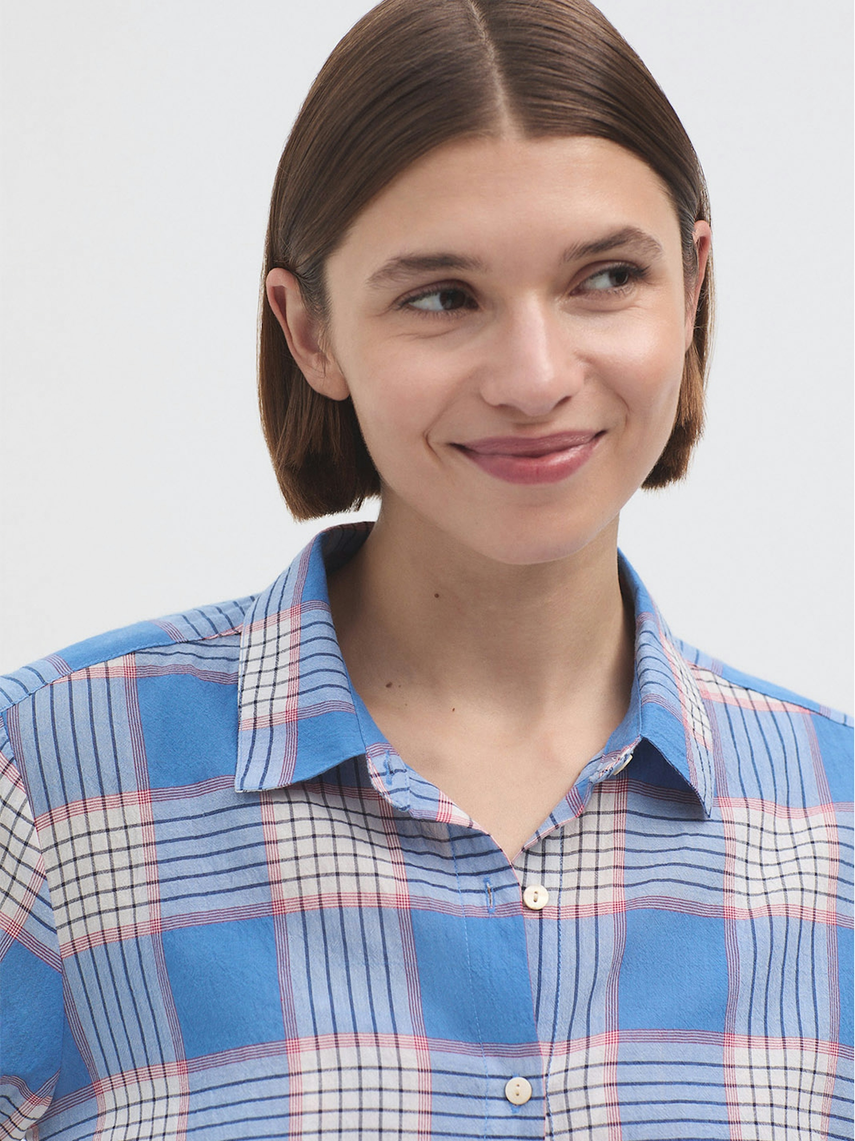 Greenery checked shirt